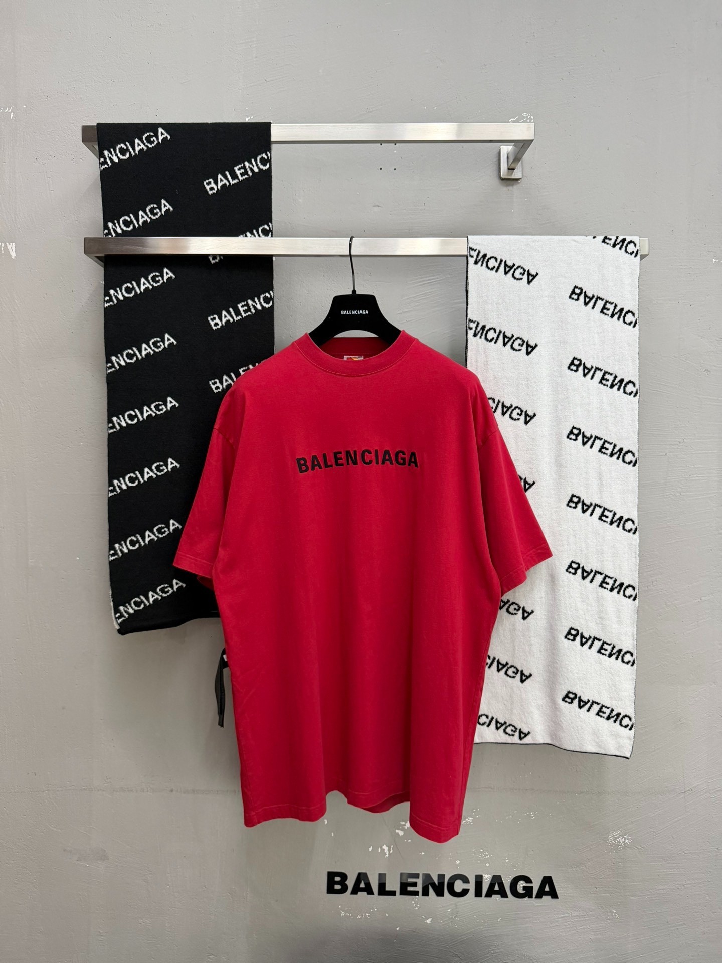 Balenciaga Red Oversized T-Shirt