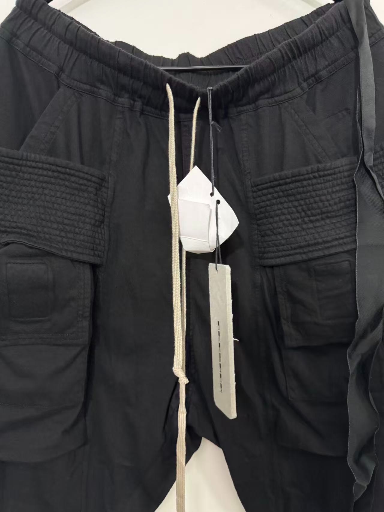 Rick Owens DRKSHDW Black Cargo Pants — back