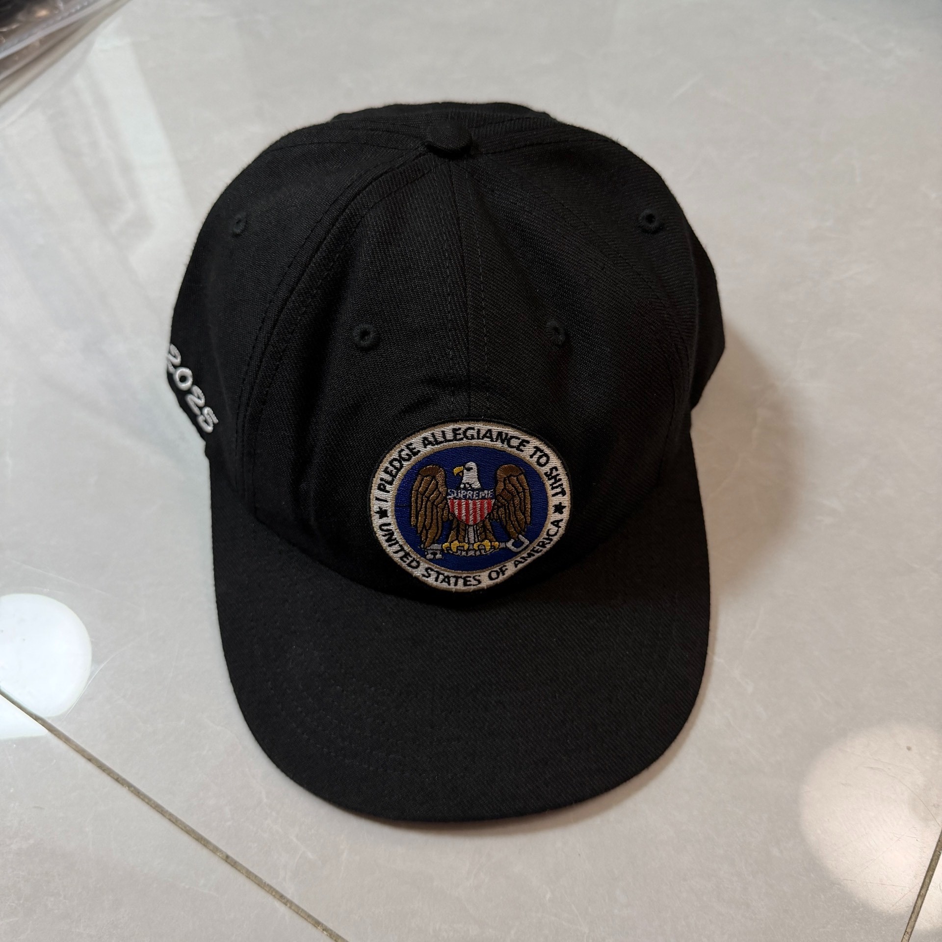 Supreme FW25 Eagle Curved Cap — front
