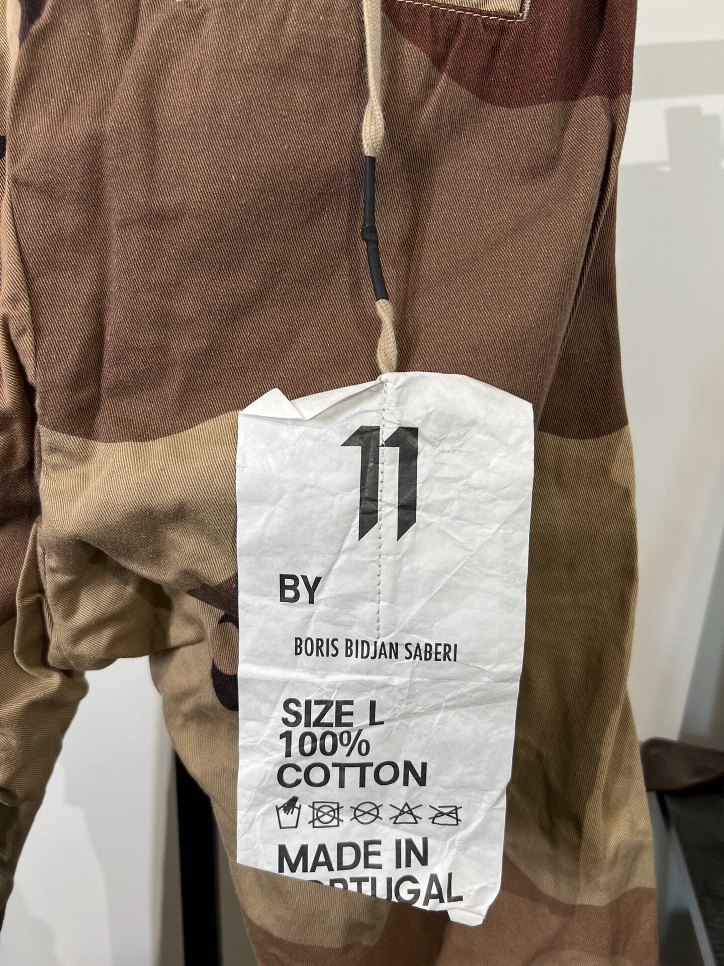 11by BBS Camo Straight Pants L — label