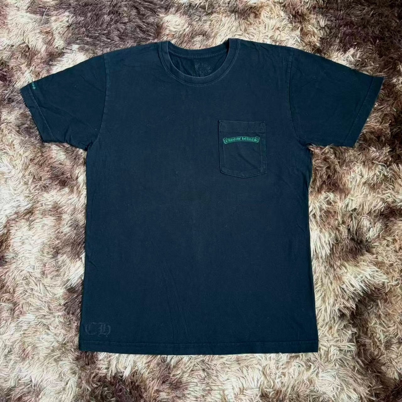 Chrome Hearts Black Green Cross T-Shirt