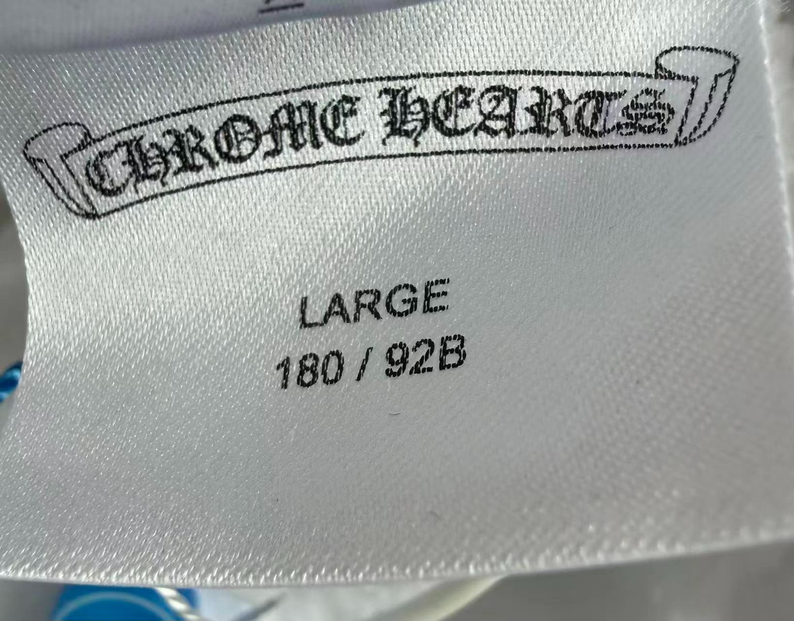 Chrome Hearts White Pullover Hoodie — label