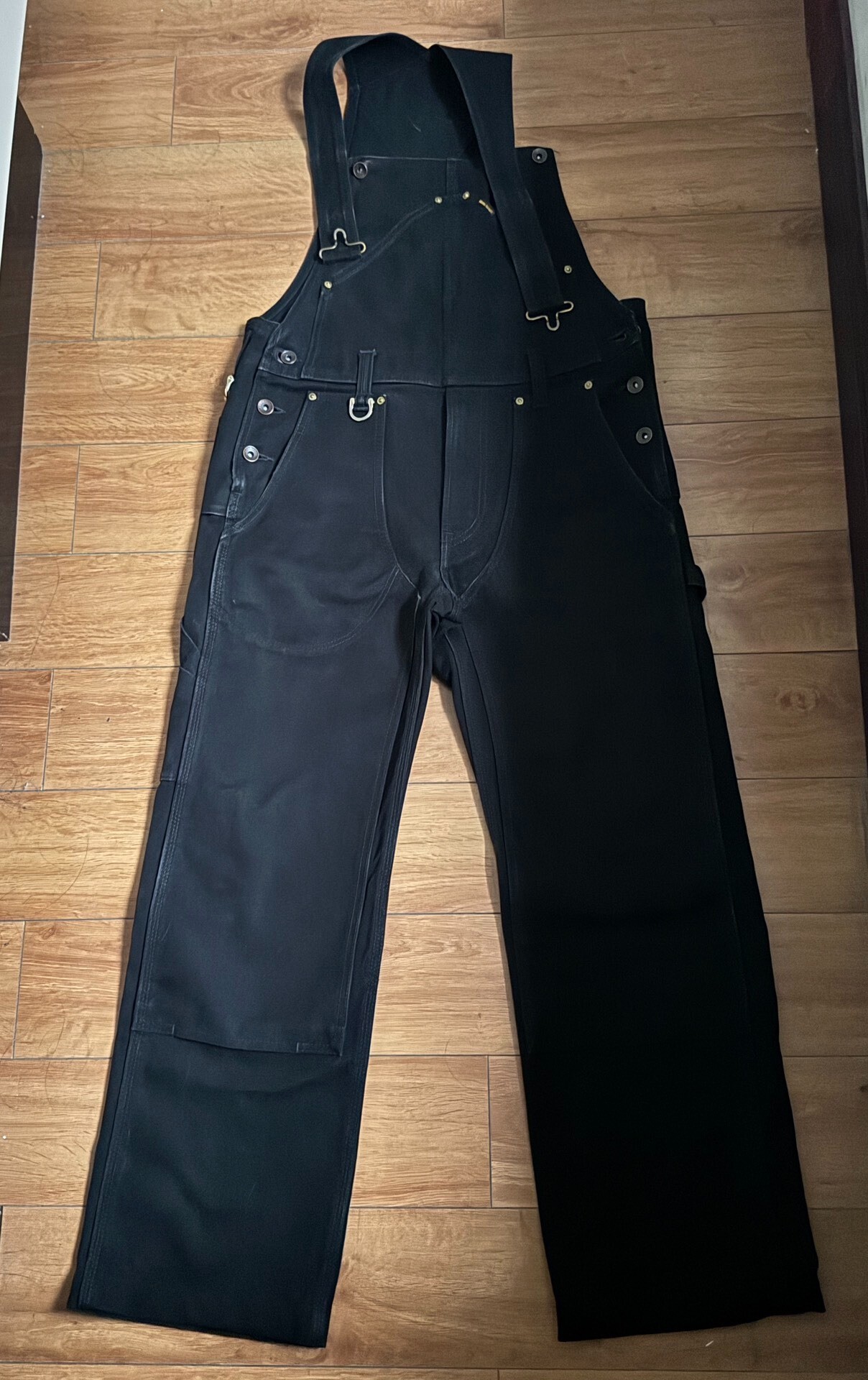 Iron Heart 806 Black Canvas Overalls