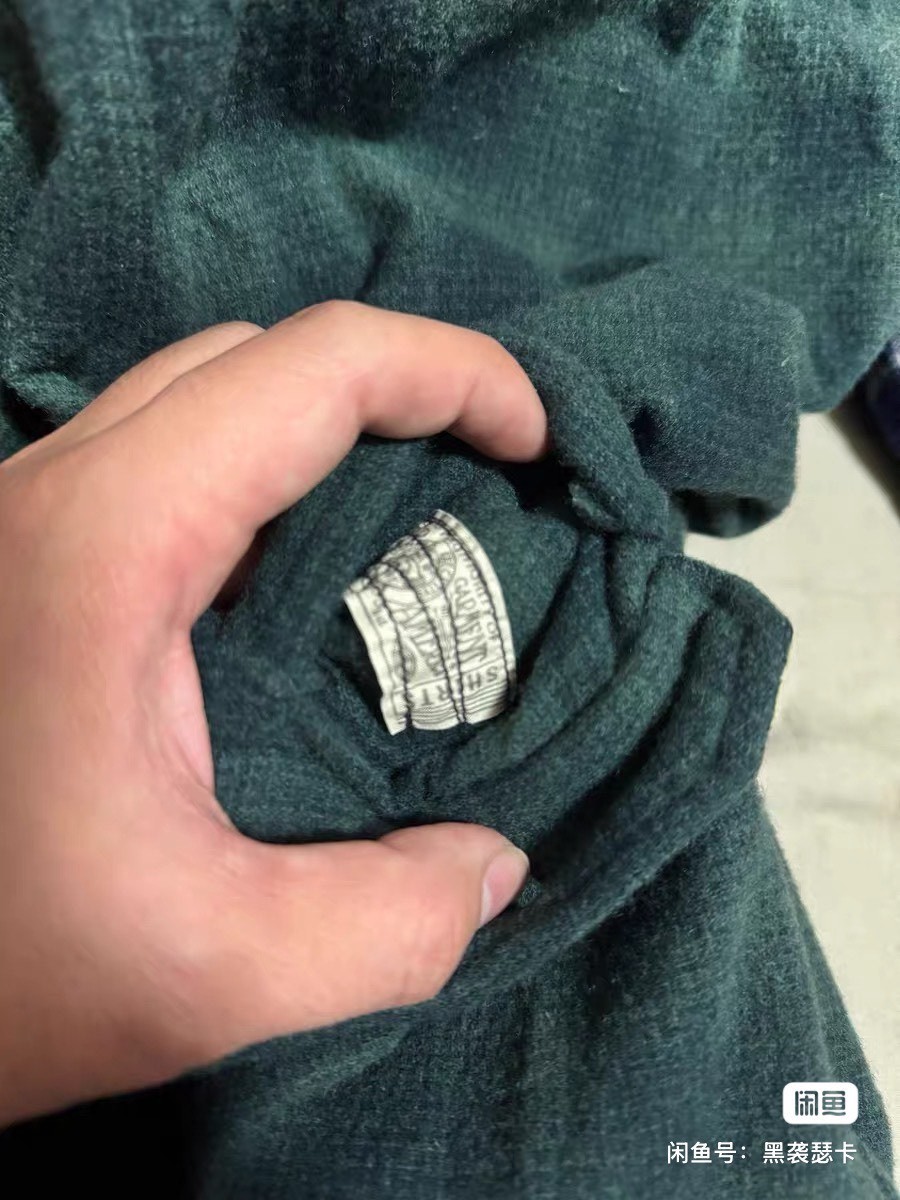 Freewheelers Dark Green Wool Shirt Jacket — label