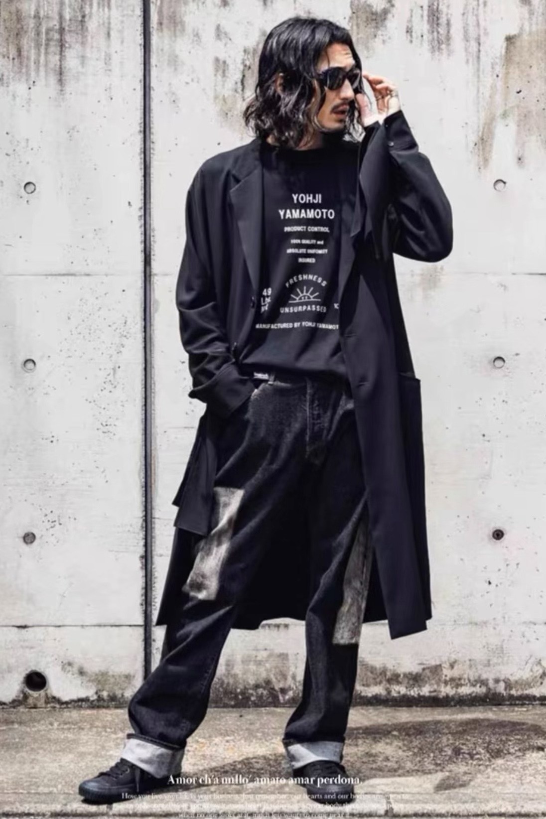 Yohji x New Era 2018AW Long Sleeve Top — back