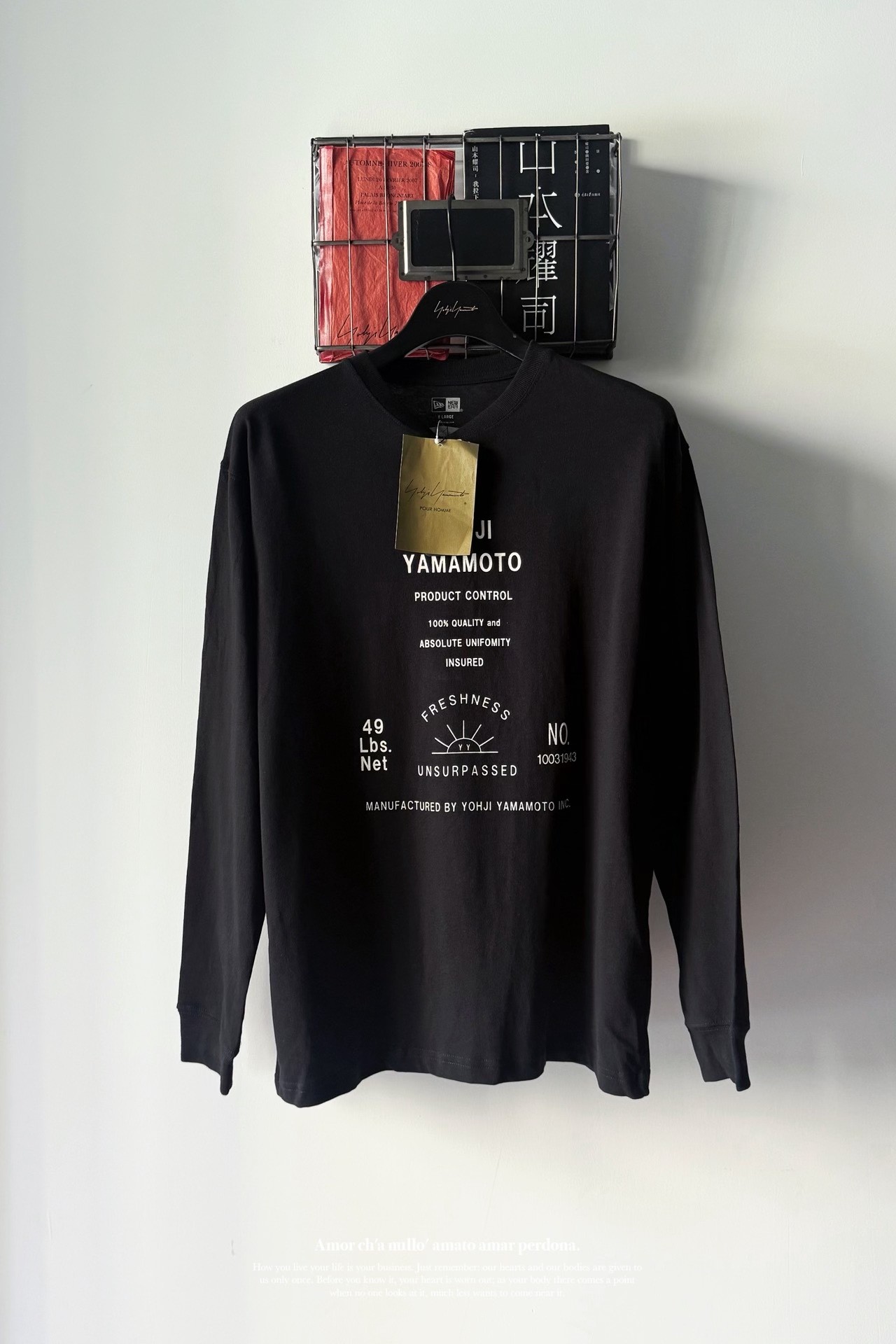 Yohji x New Era 2018AW Long Sleeve Top — front