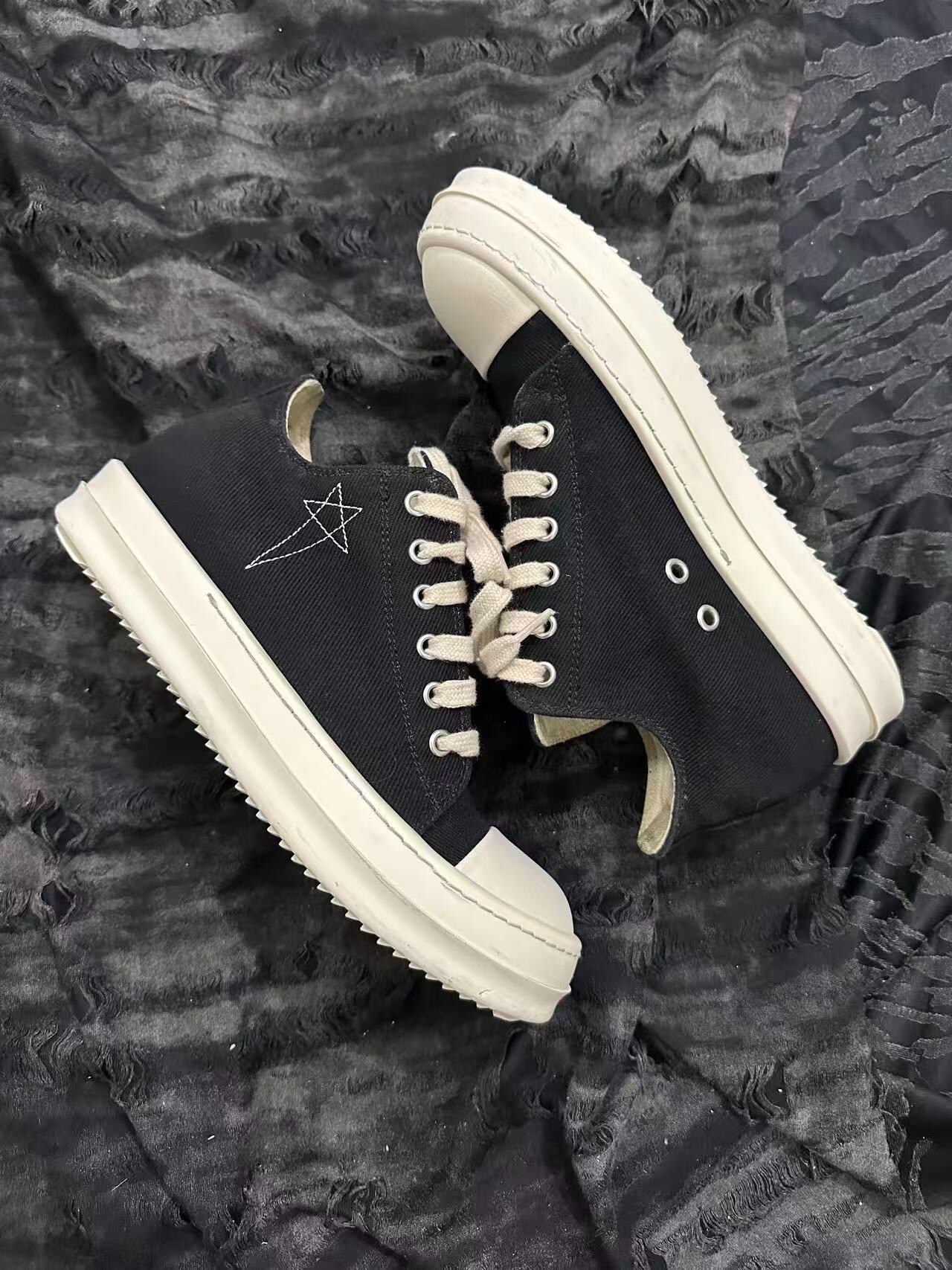 Rick Owens DRKSHDW Low-Top Canvas Shoes — back