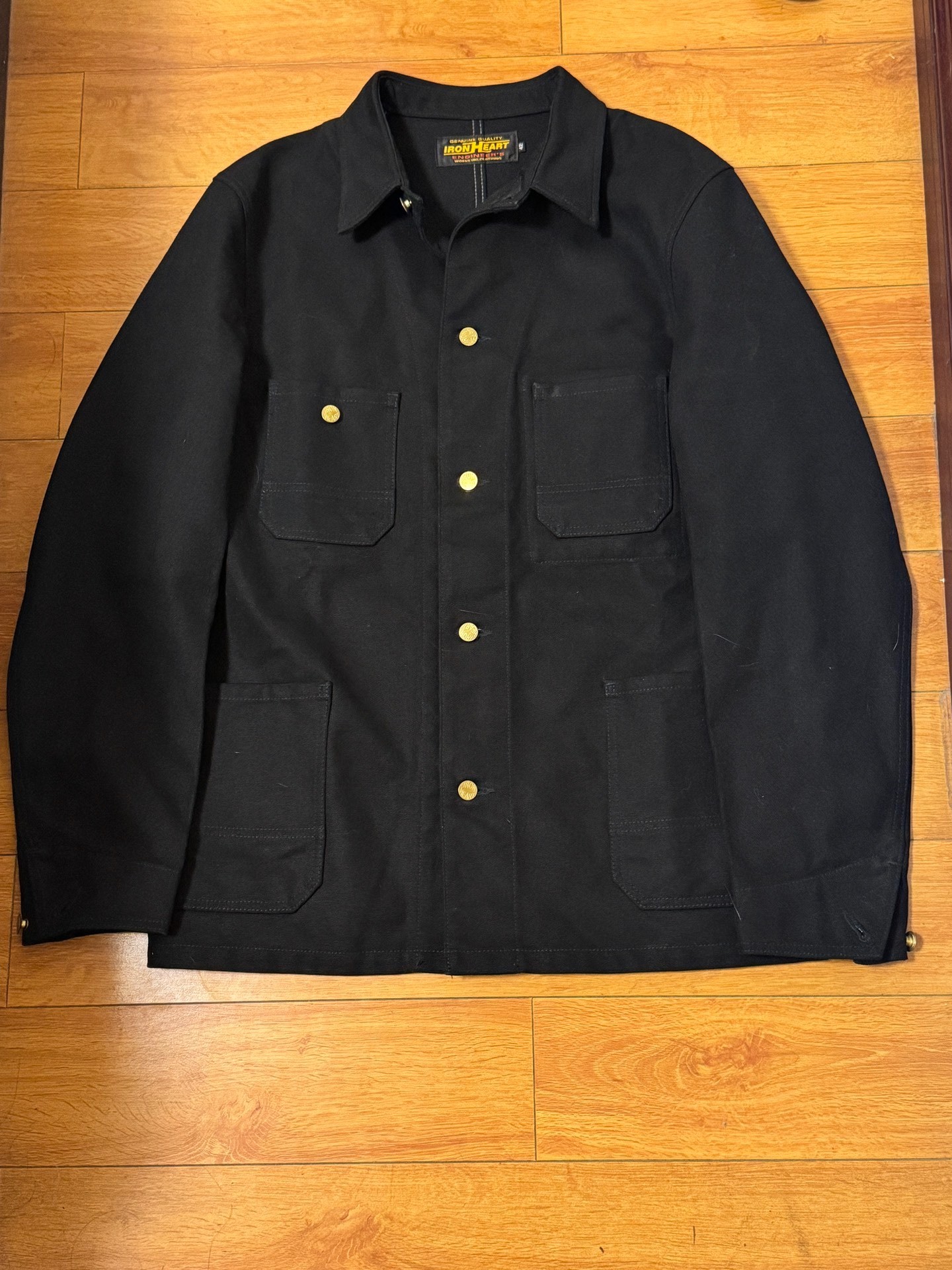 Iron Heart 17oz Black Canvas Work Jacket