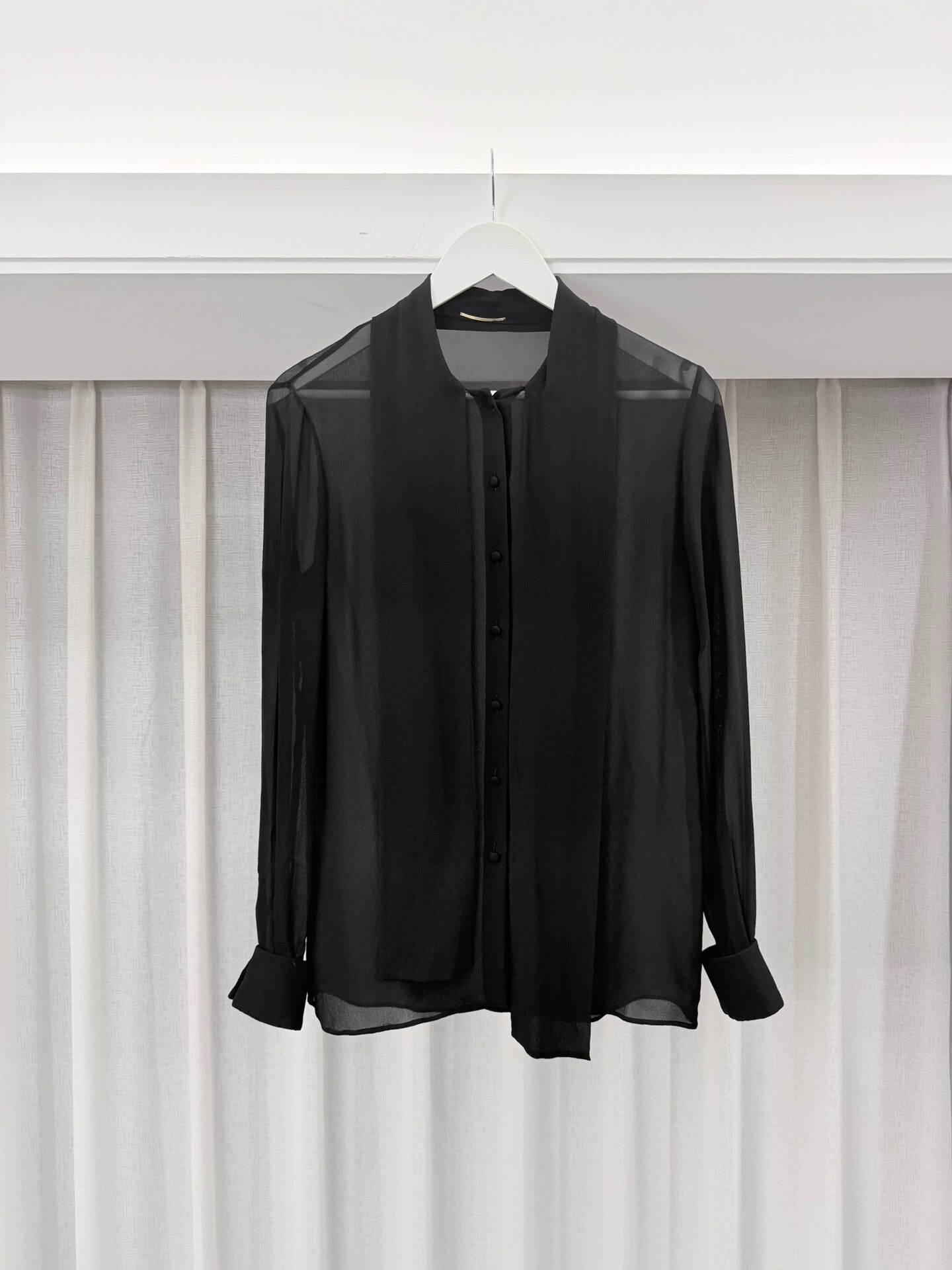 Saint Laurent 16FW Bow Tie Silk Shirt — front