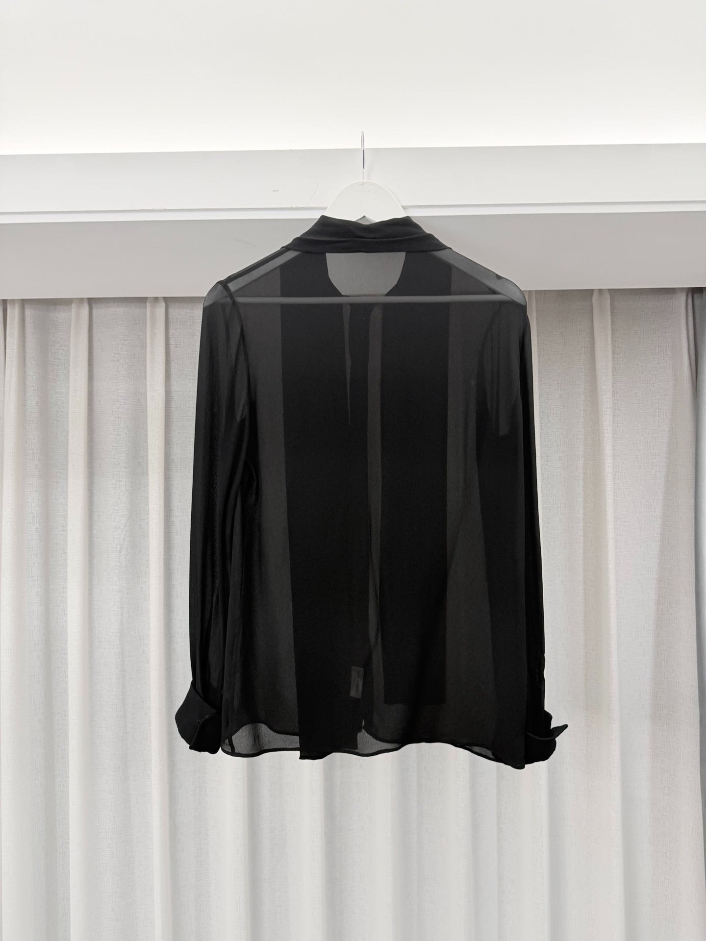 Saint Laurent 16FW Bow Tie Silk Shirt — detail