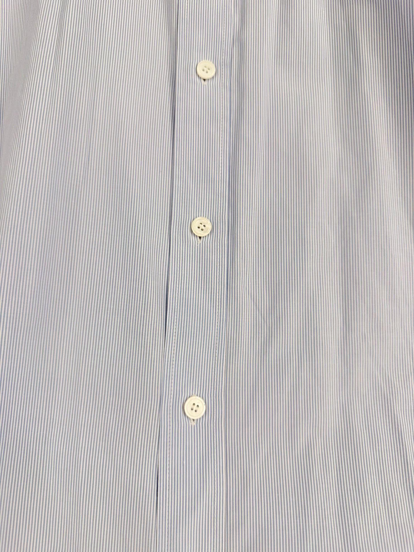 Celine Hedi Slimane Blue White Stripe Shirt — detail