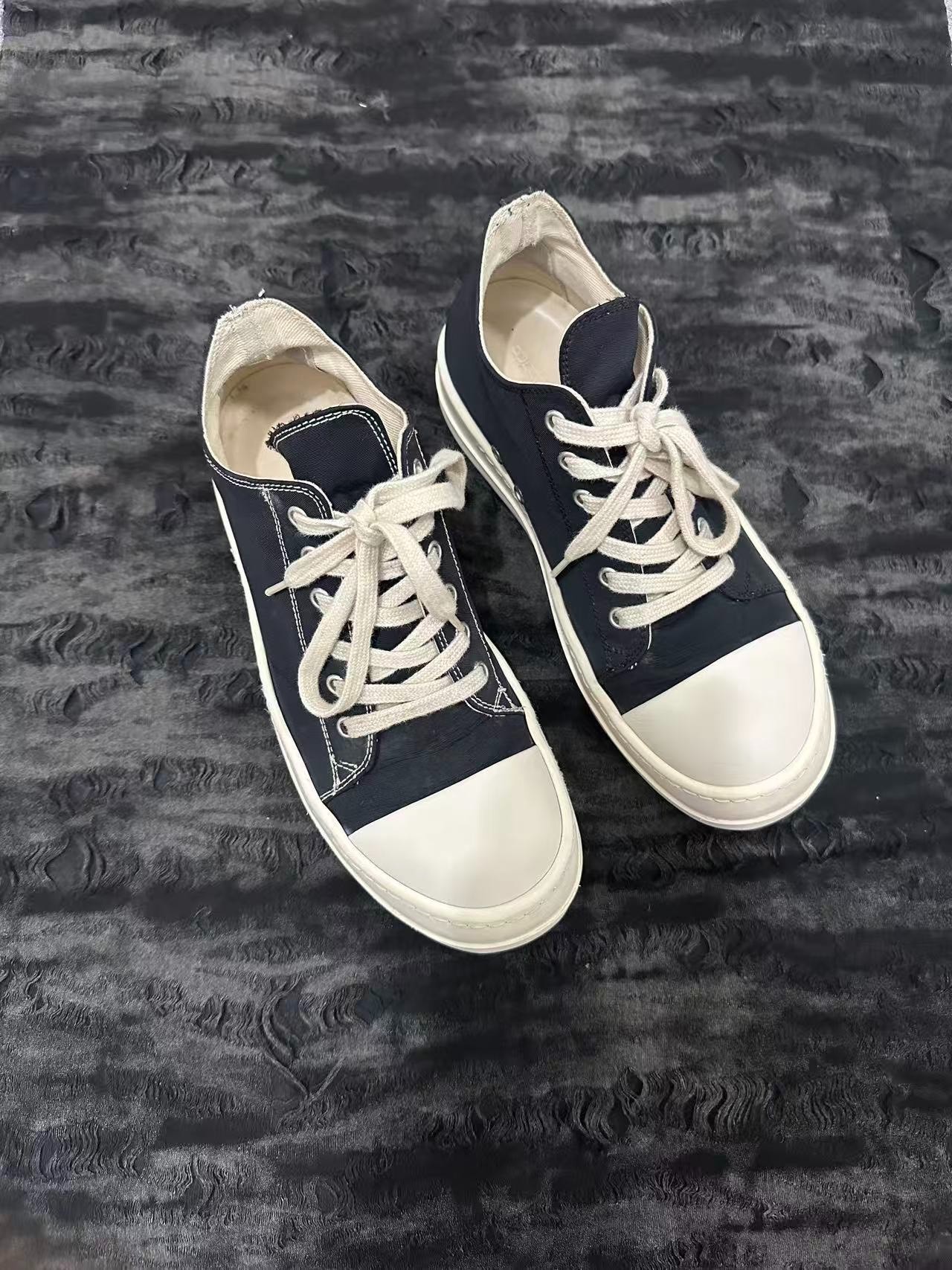 Rick Owens DRKSHDW Contrast Stitch Low-Top — front