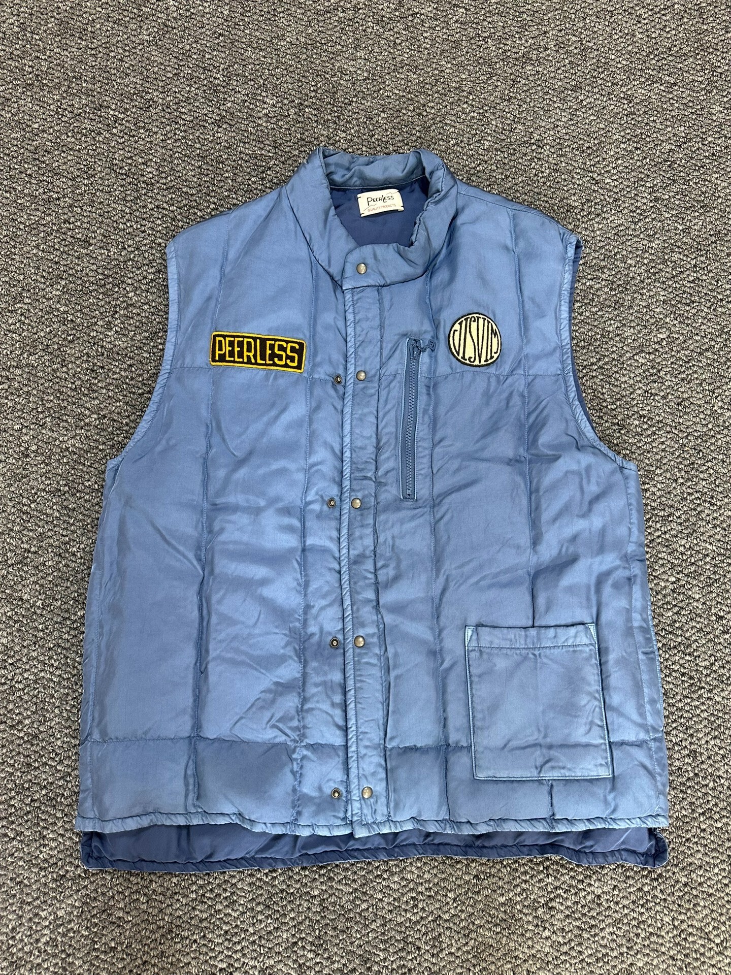 Visvim Light Blue Down Vest Riri Zipper