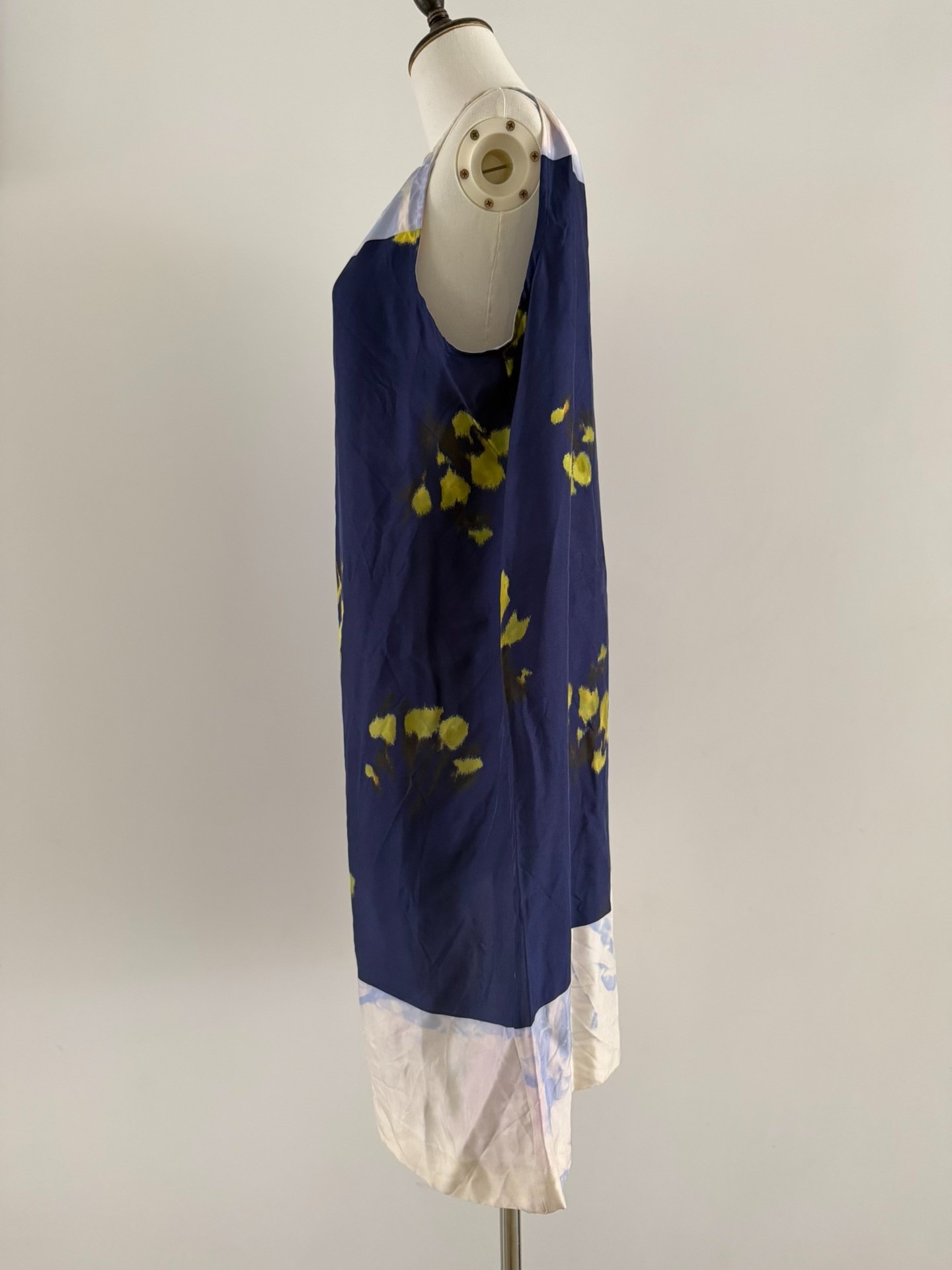 Dries Van Noten Dark Blue Floral Dress — front