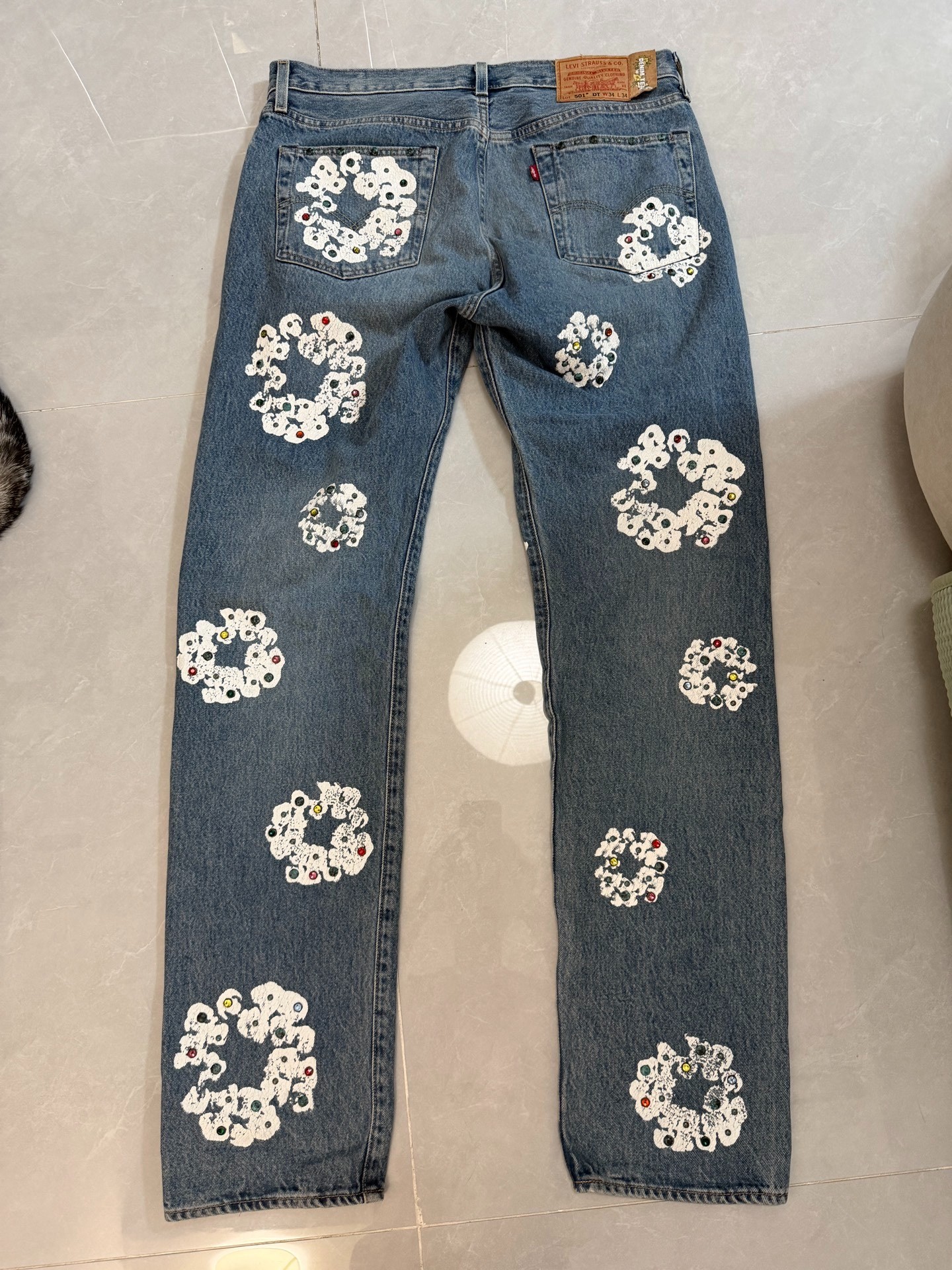 Denim Tears Kapok Gem Blue Denim Jeans — front