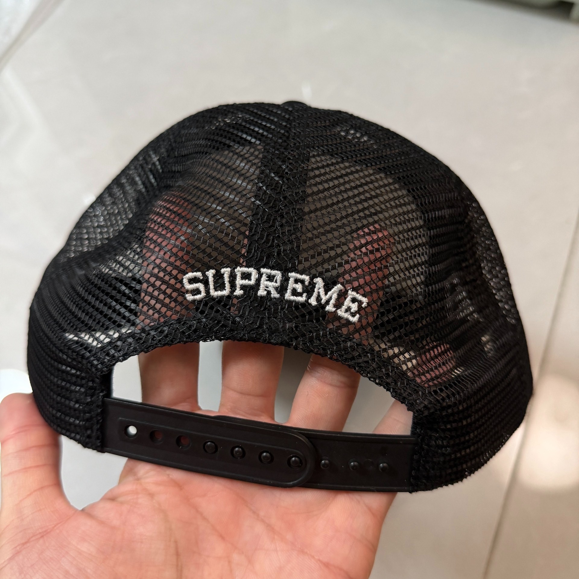 Supreme FW25 Bunny Trucker Cap — detail