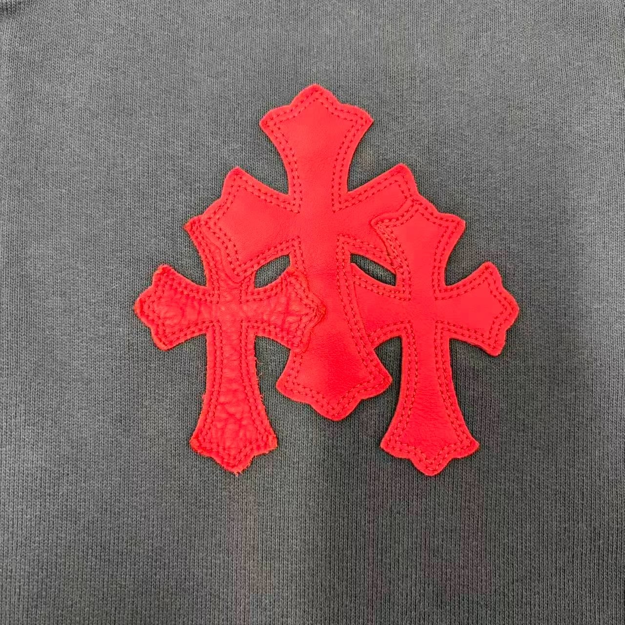 Chrome Hearts Dark Blue Half-Zip Sweatshirt — front