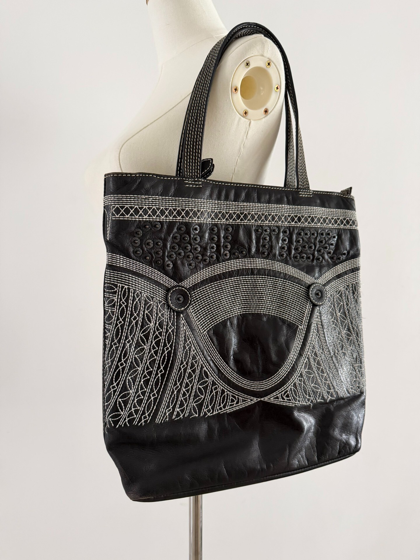Jean Paul Gaultier Leather Tote Bag