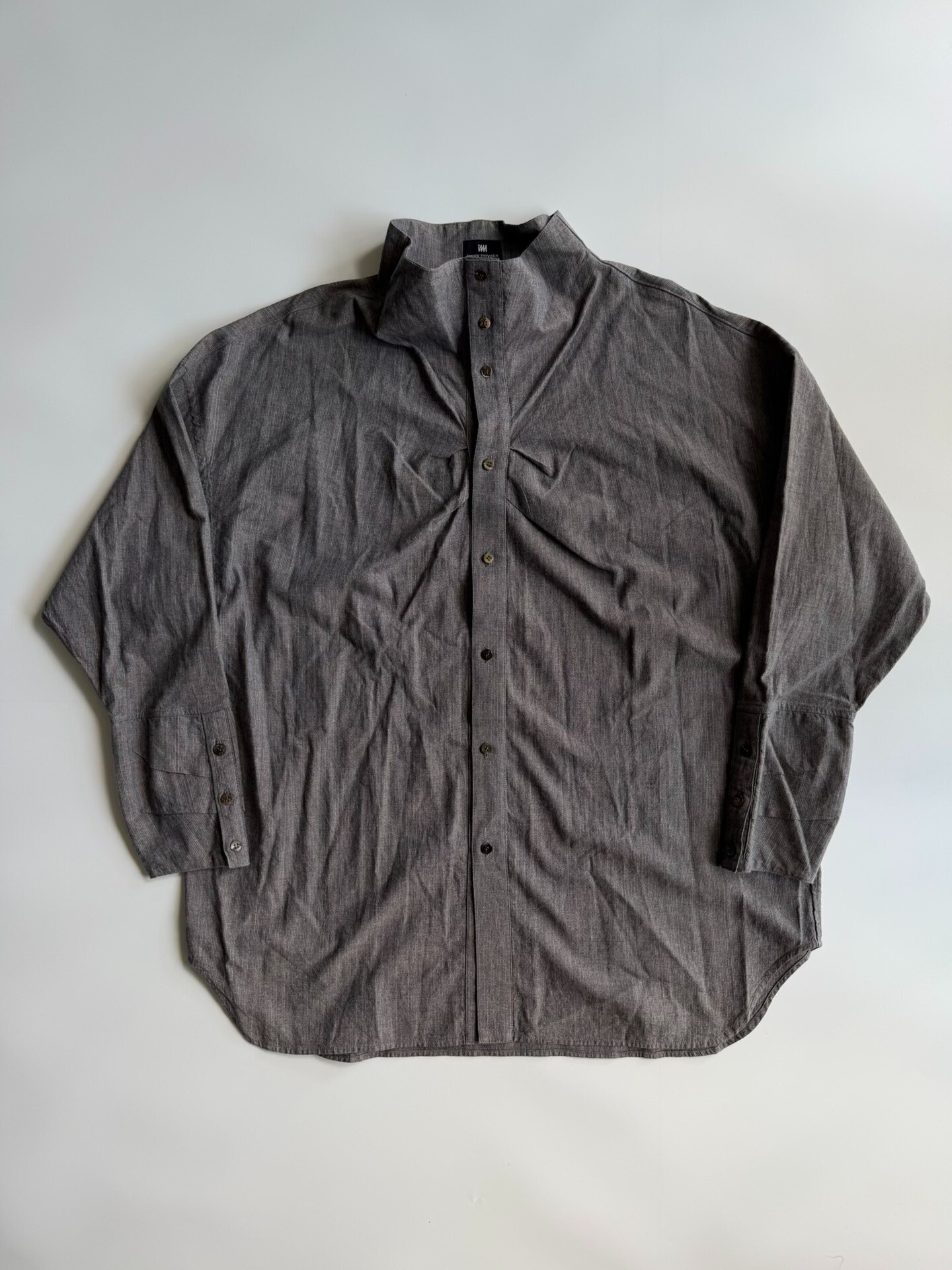 Issey Miyake 80s Oversize Stand Collar Shirt