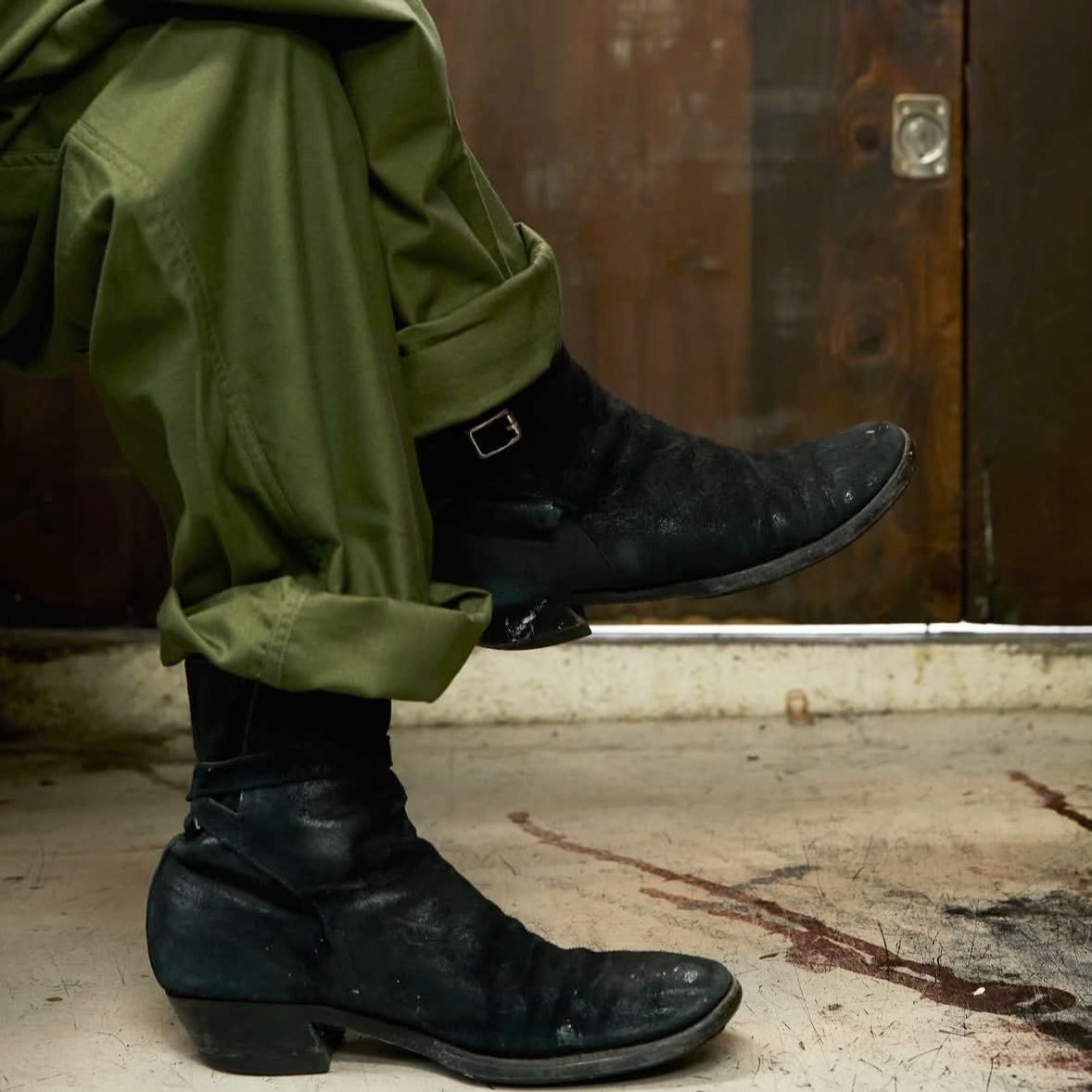 Clinch Jodhpur Black Waxed Suede Boots — back