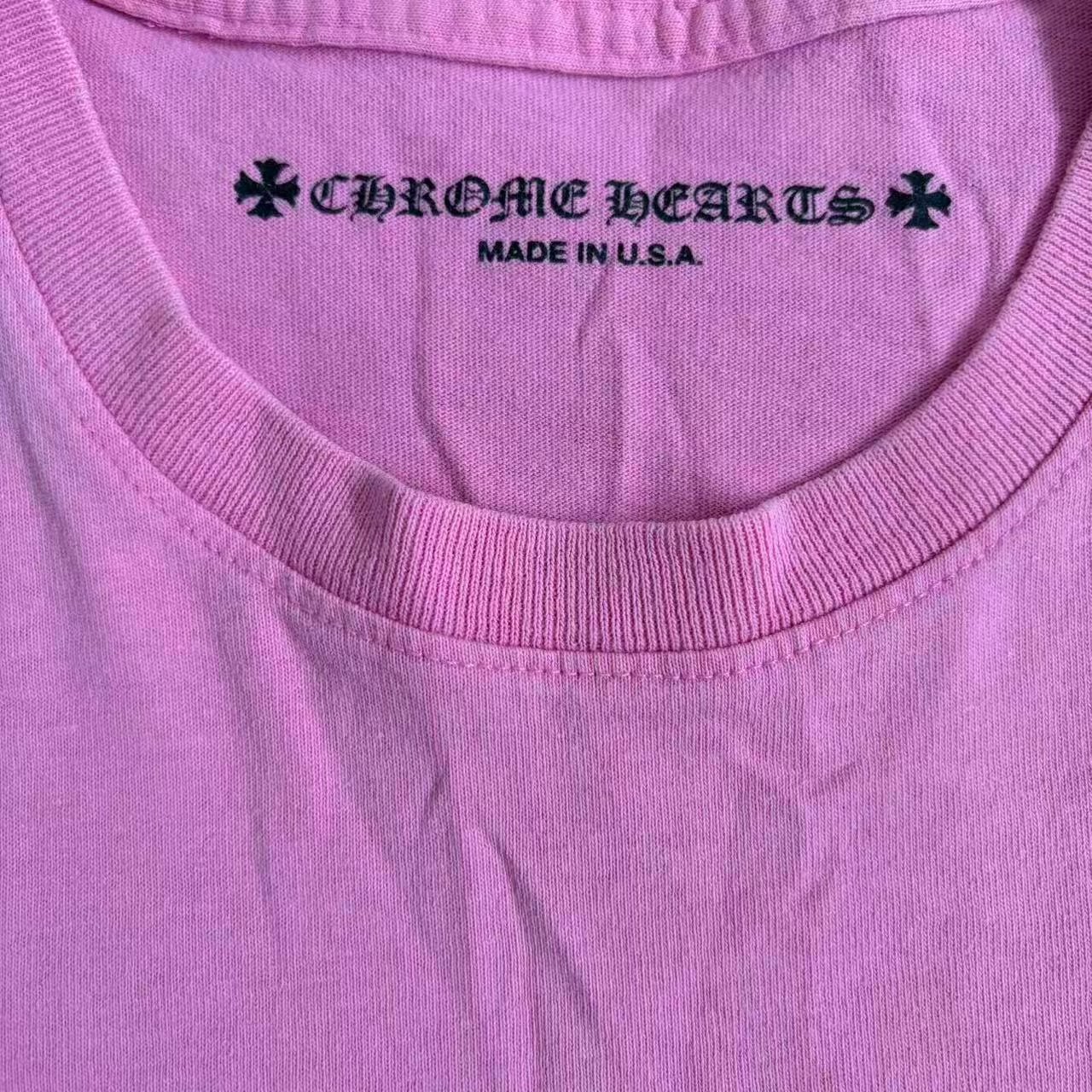 Chrome Hearts Pink Scroll Short Sleeve Tee — detail