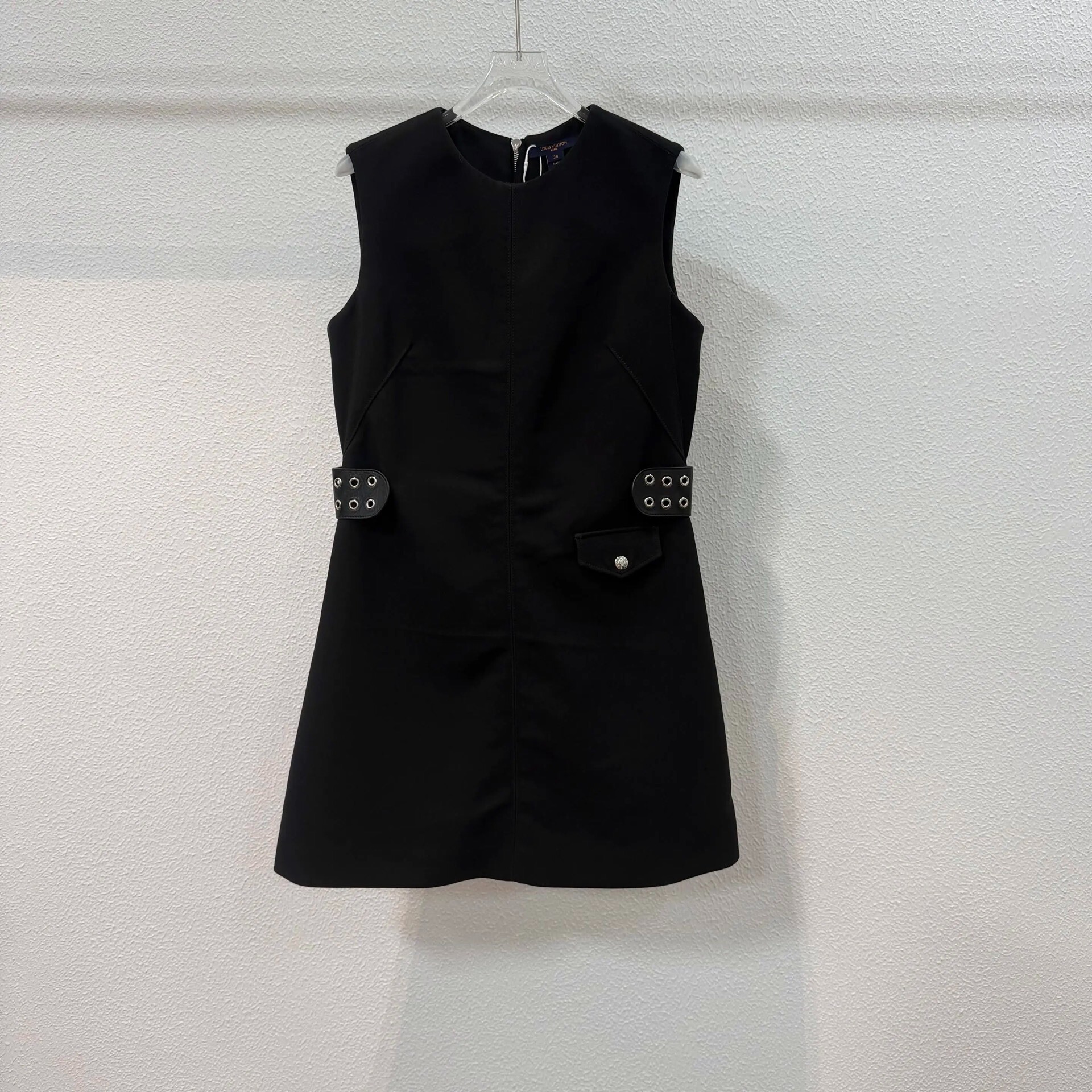 LV Black Sleeveless Mini Dress