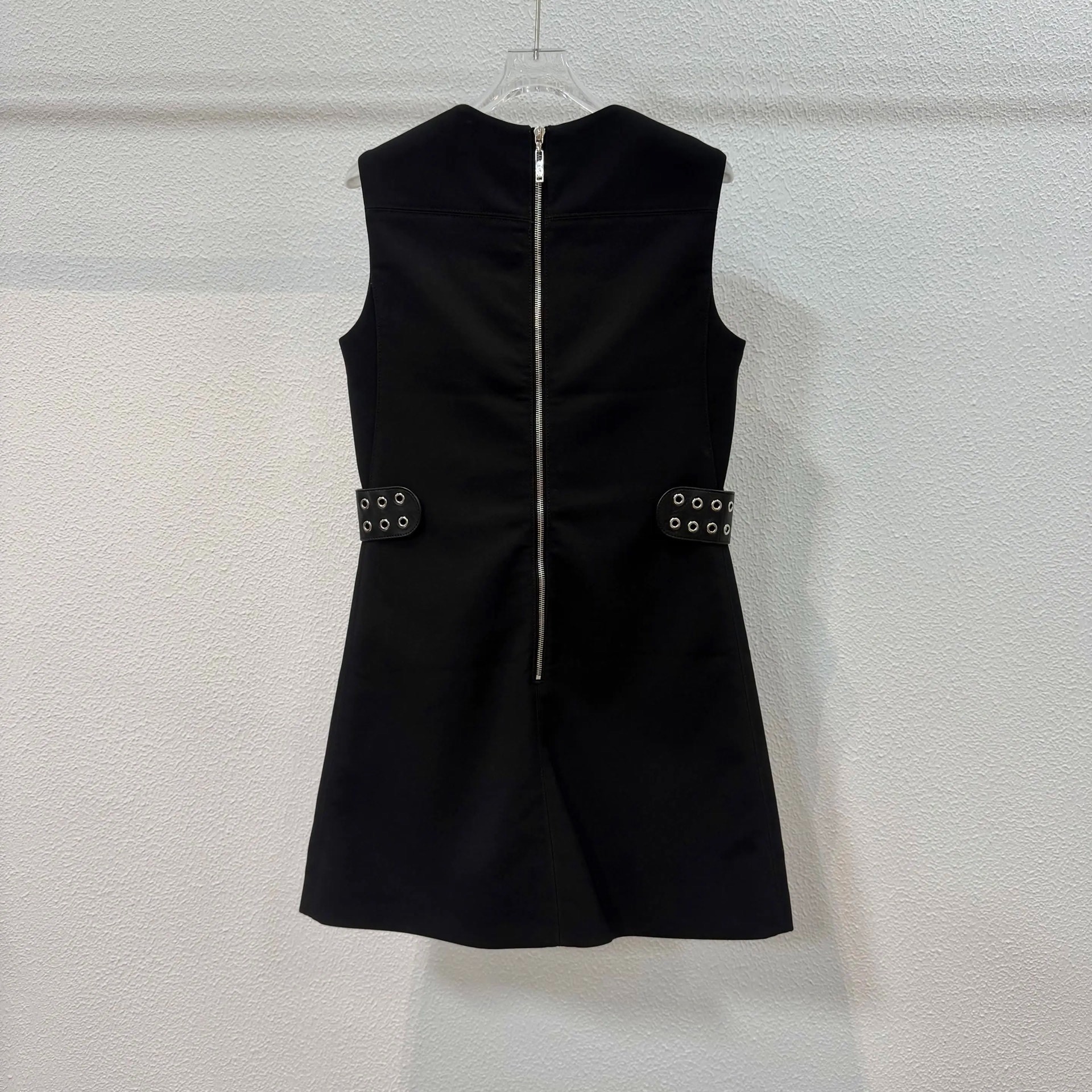 LV Black Sleeveless Mini Dress — front