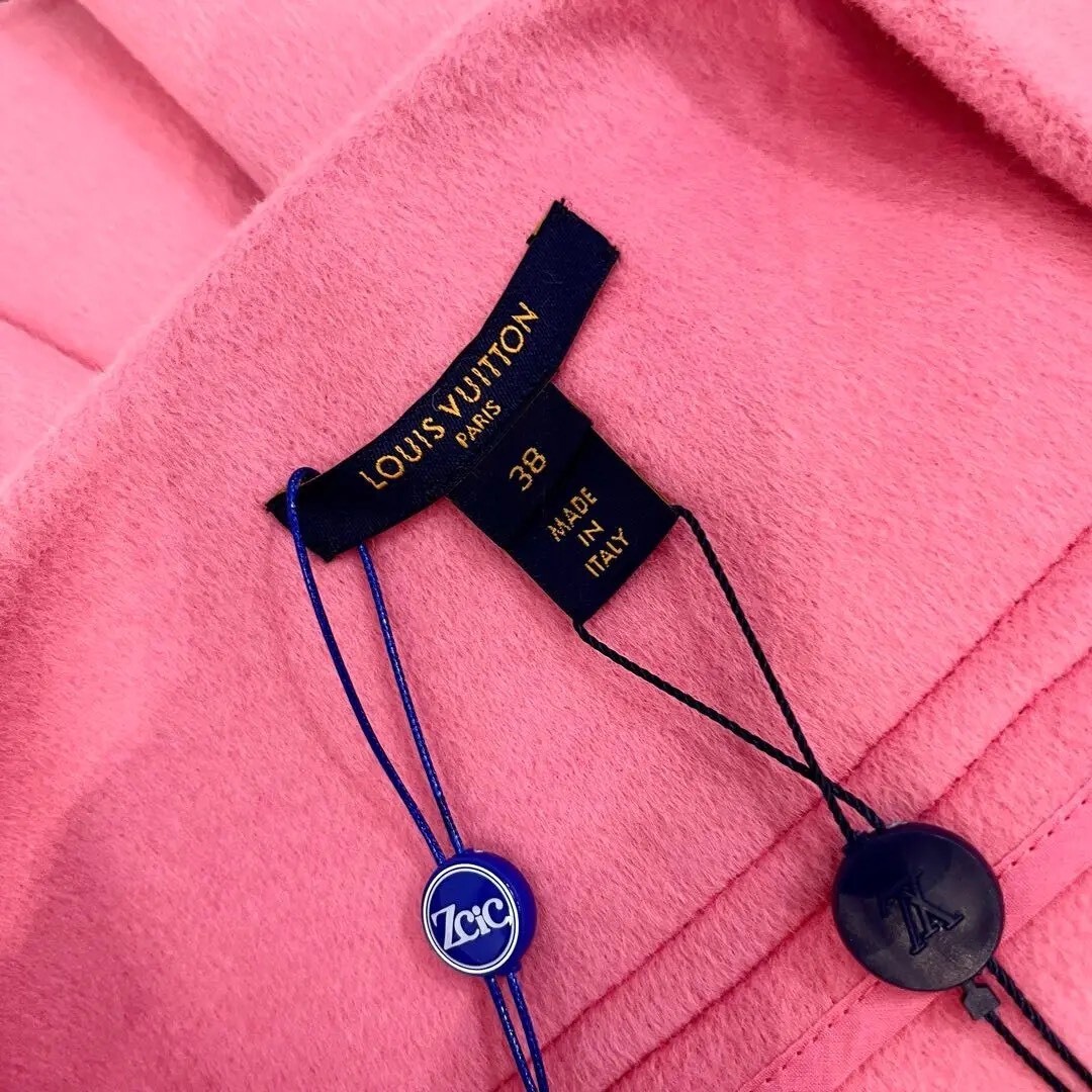 Louis Vuitton Pink Wool A-Line Mini Skirt — front