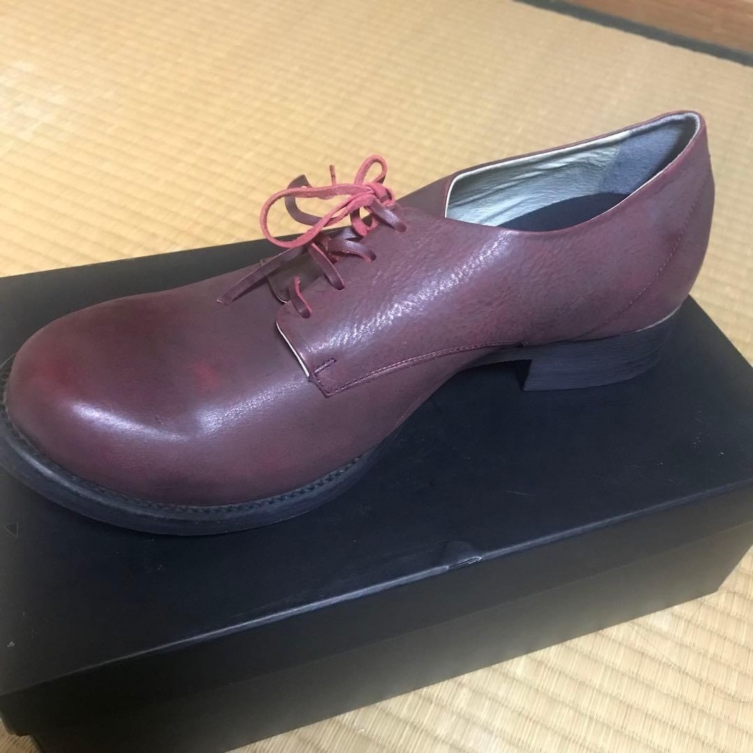 Devoa Reddish-Brown Leather Derby Shoes