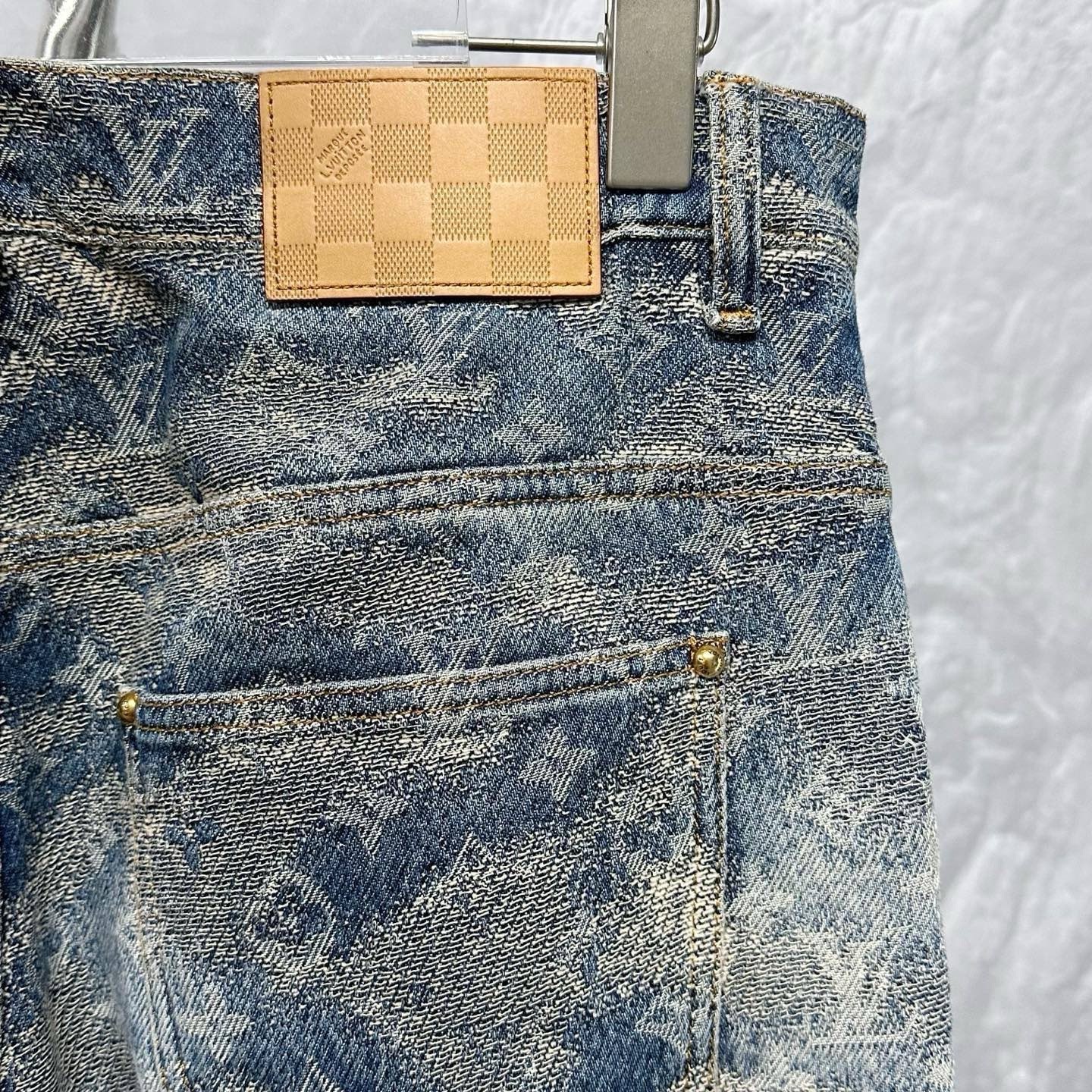 Louis Vuitton SS26 Monogram Denim Jeans — detail