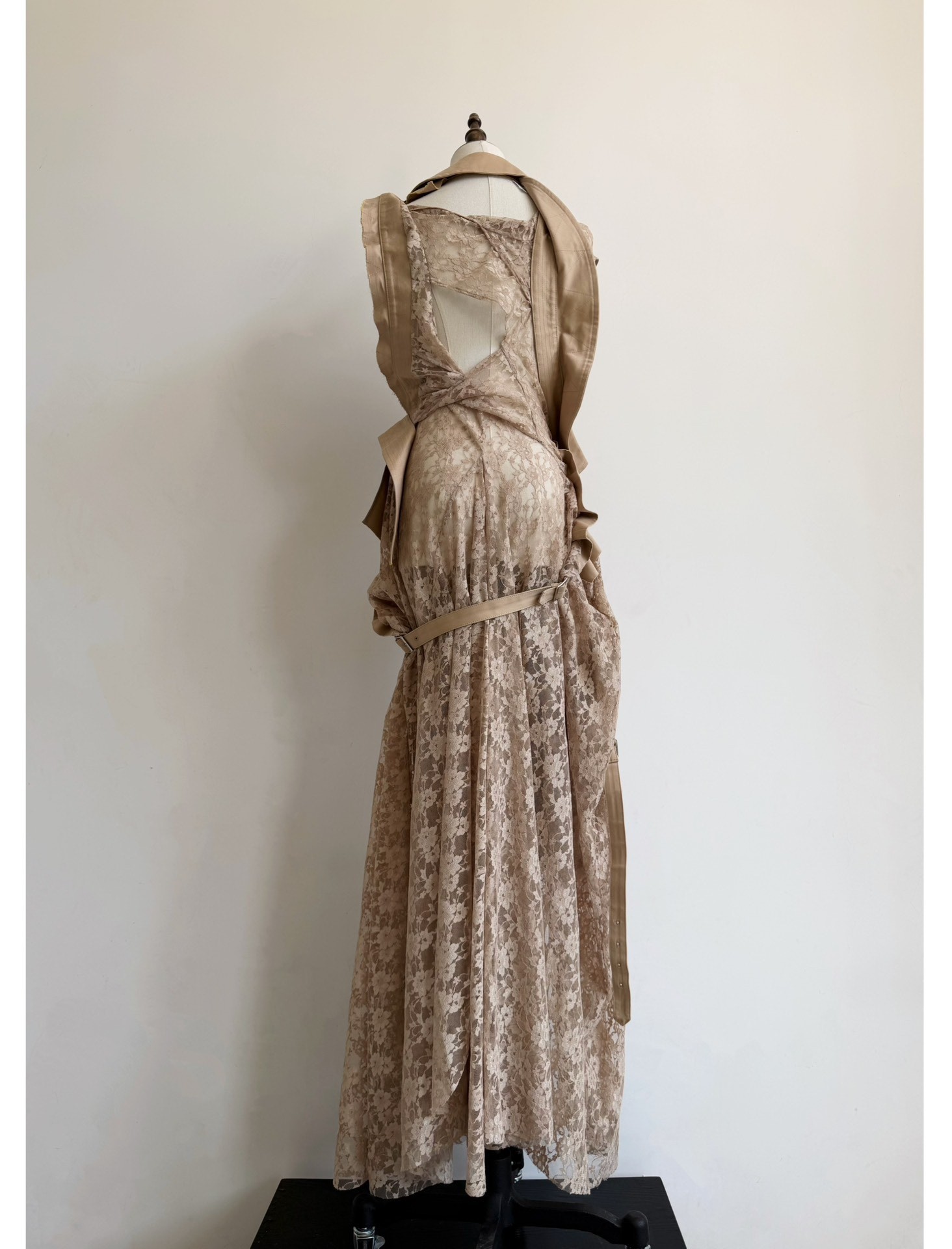 Junya Watanabe Lace Trench Long Dress — front