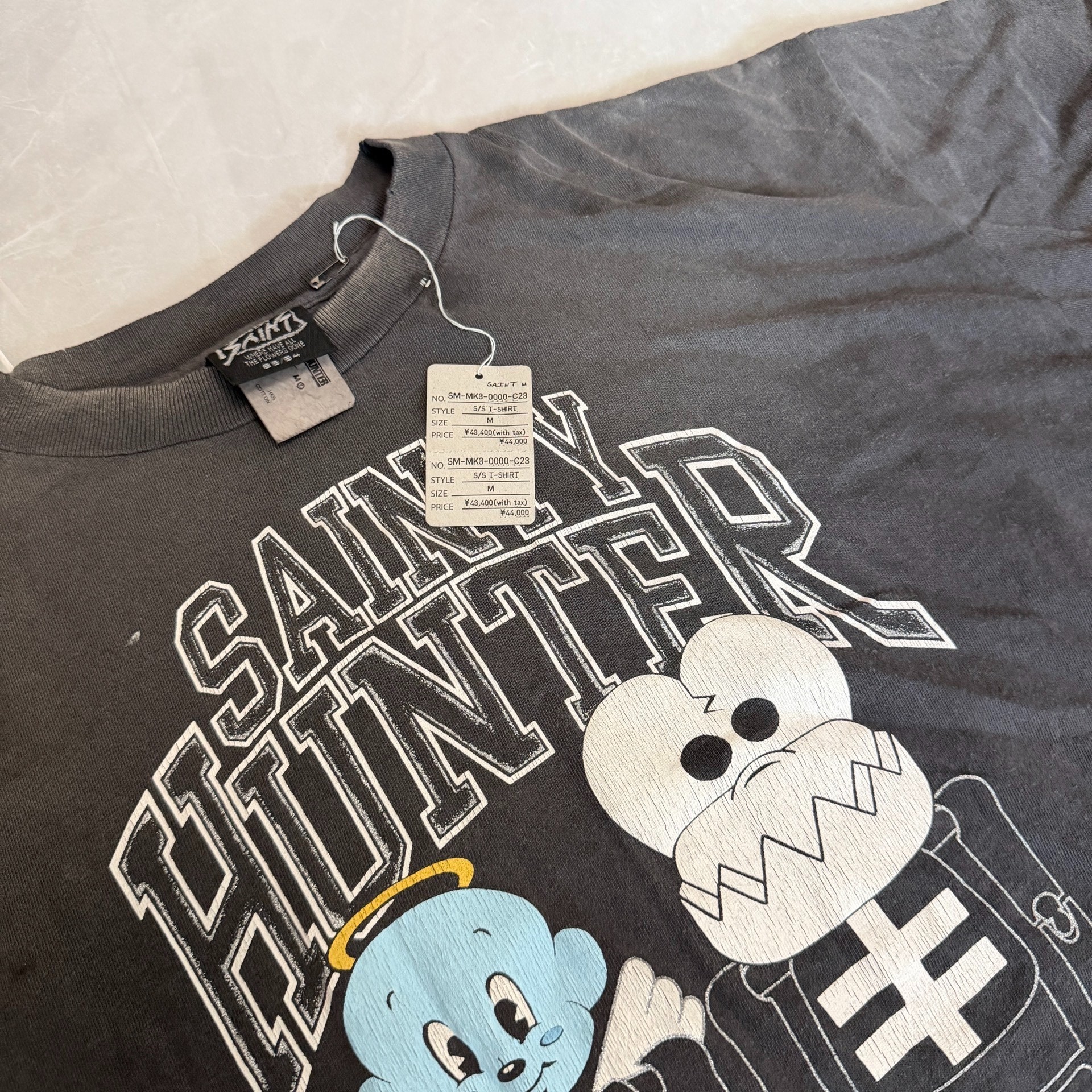 Saint Michael x Bounty Hunter Angel Skull Tee — detail