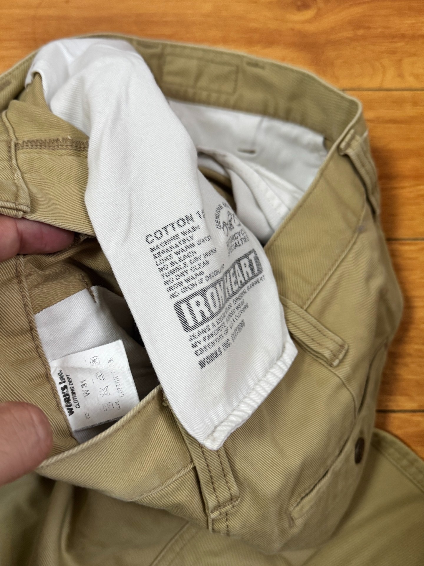 Iron Heart Light Khaki Casual Pants — back