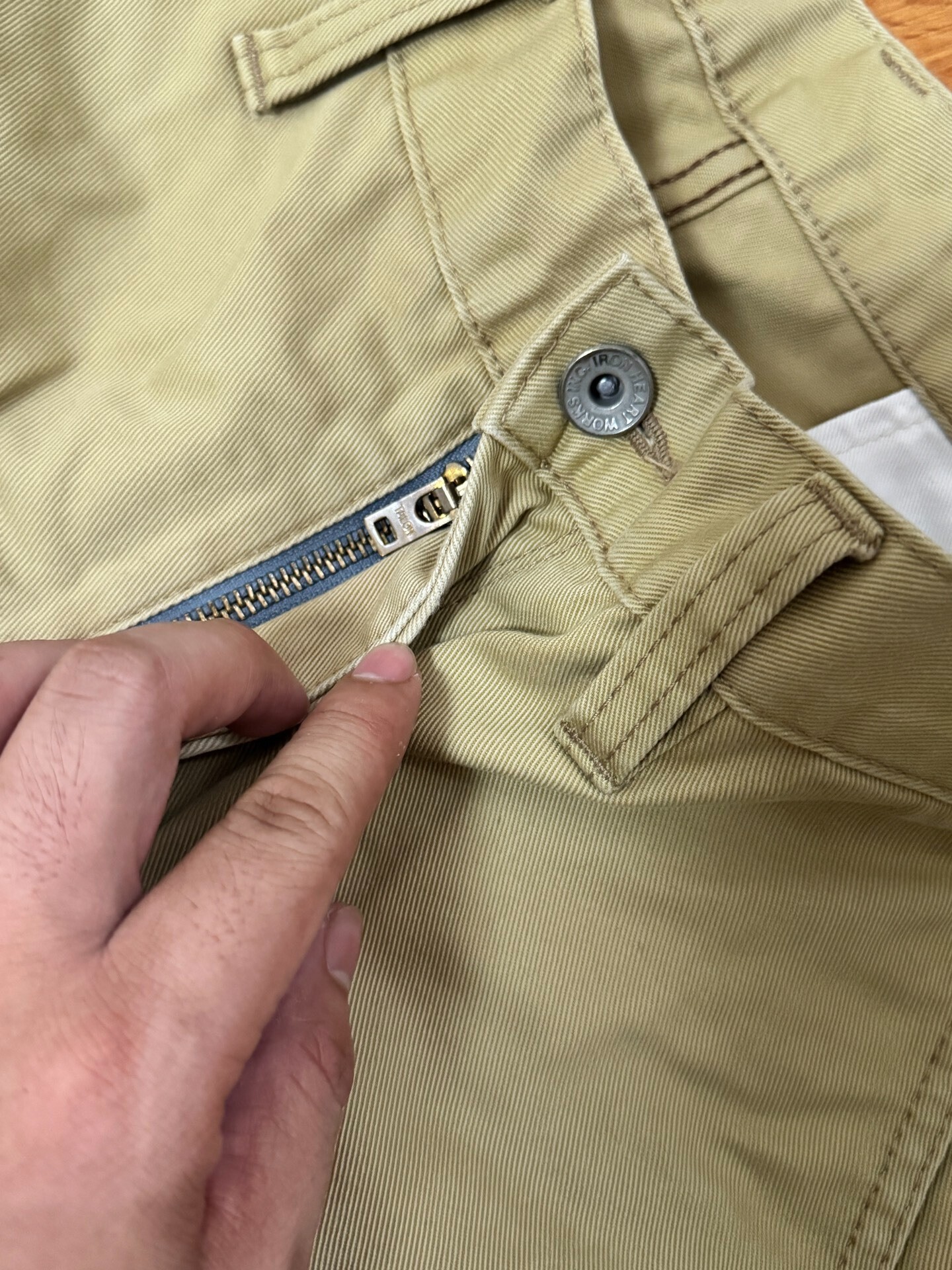 Iron Heart Light Khaki Casual Pants — front