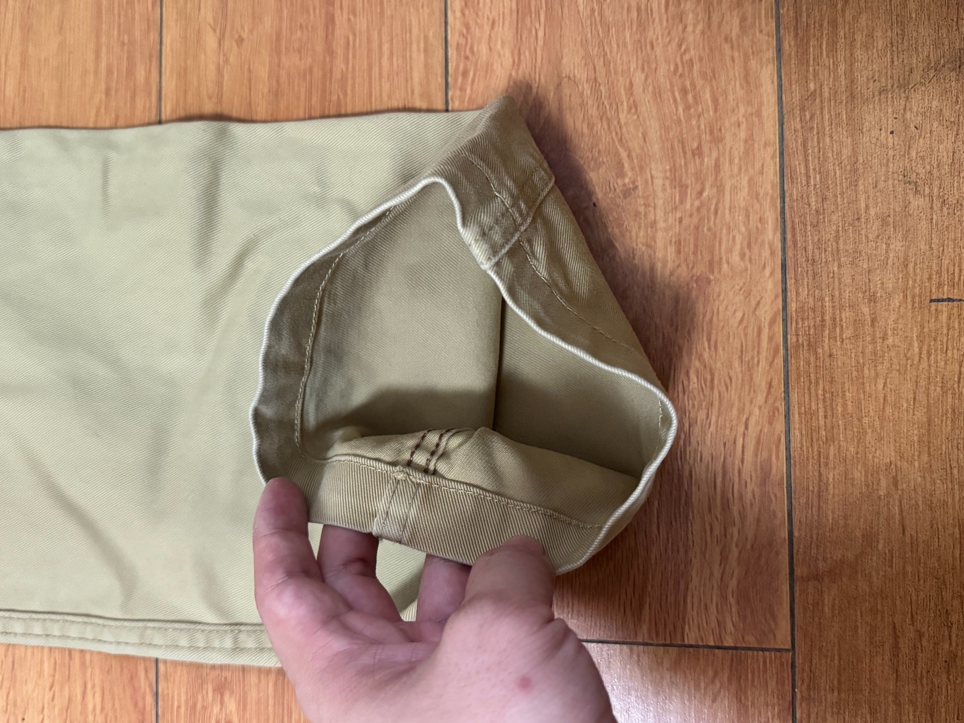 Iron Heart Light Khaki Casual Pants — label
