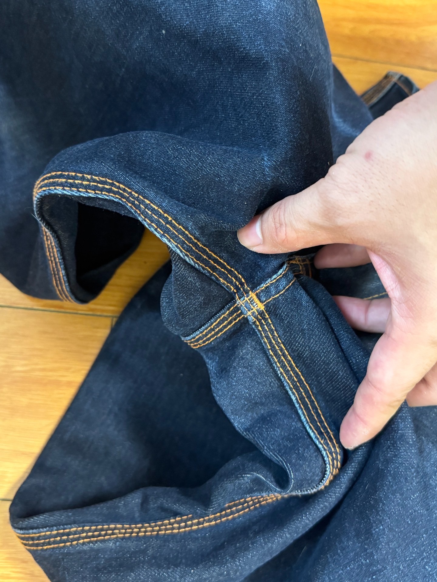 Iron Heart 817 Blue-Black Jeans — back