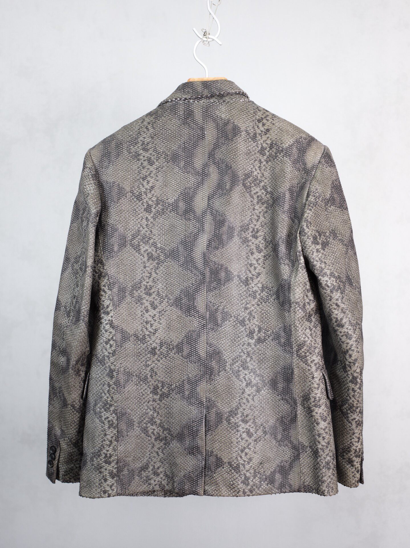 Yohji Yamamoto 14AW Snake Leather Blazer — front