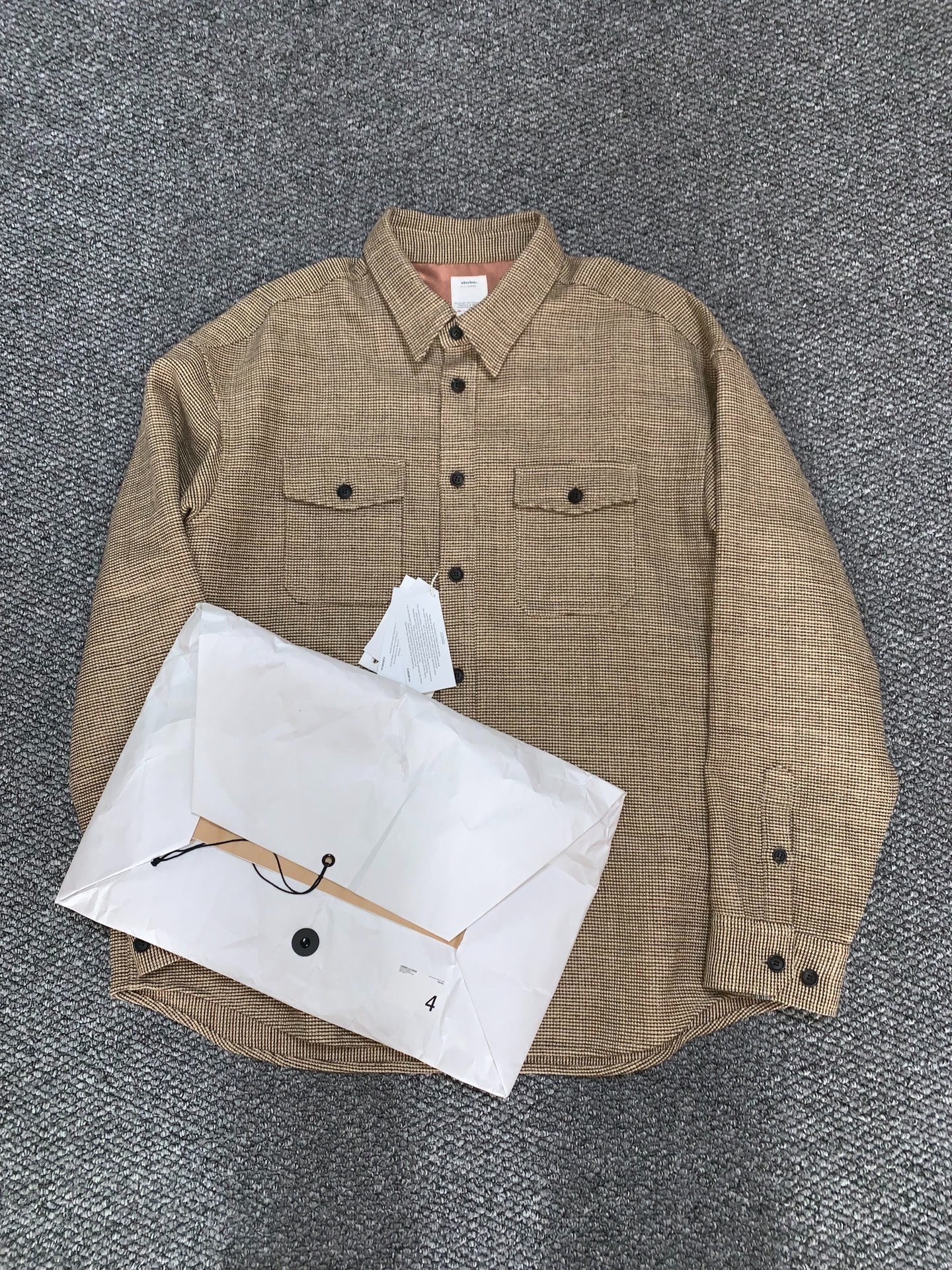 Visvim Lumber Checkered Long-sleeve Shirt — label