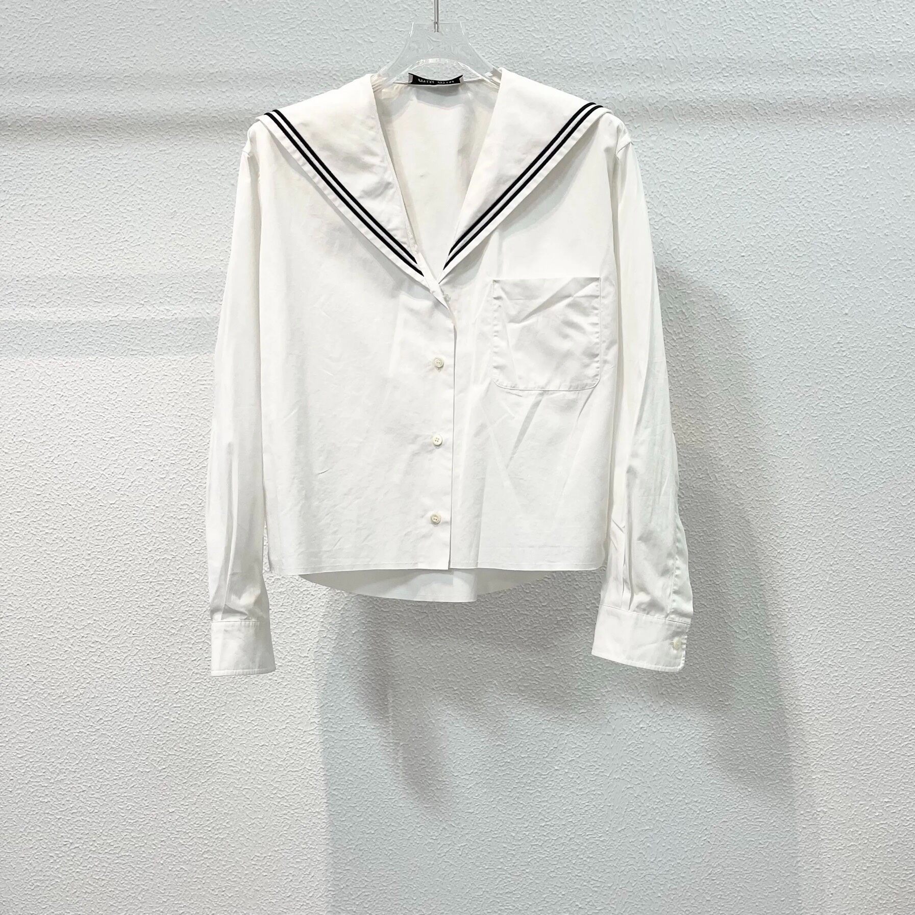 MiuMiu Navy Collar Short Shirt