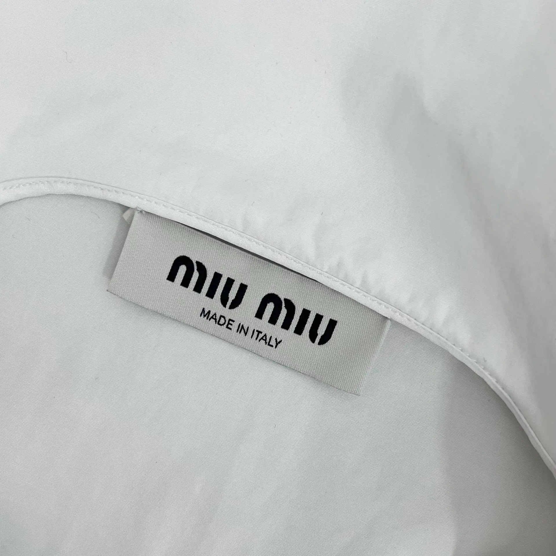 MiuMiu Navy Collar Short Shirt — back
