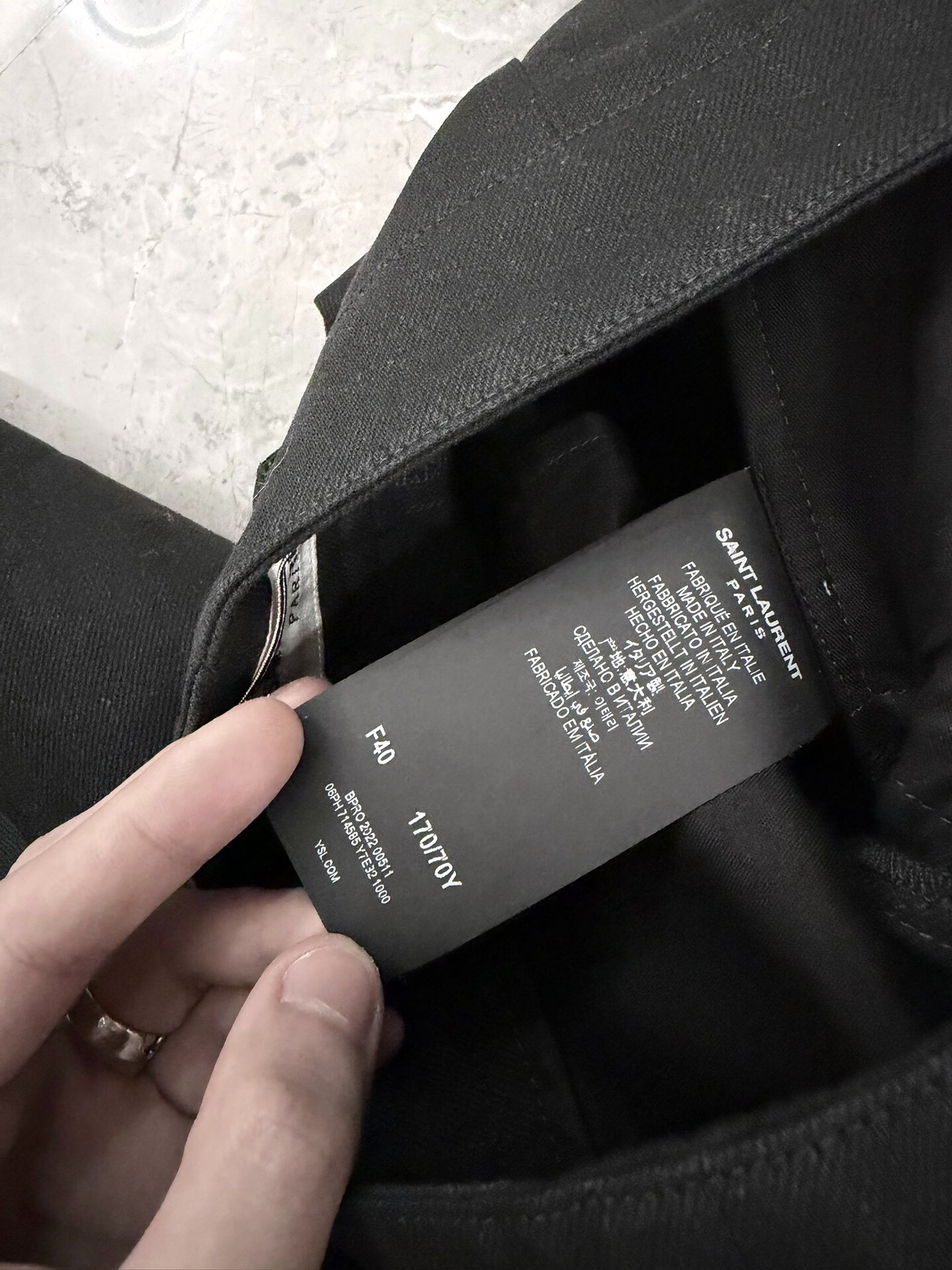 Saint Laurent 22SS Bootcut Jeans — label