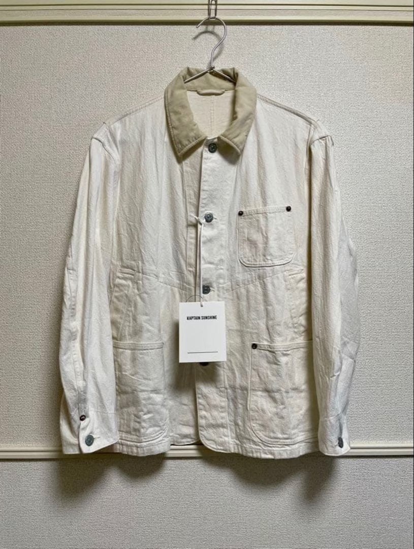 Kaptain Sunshine Off-white Denim Jacket — front
