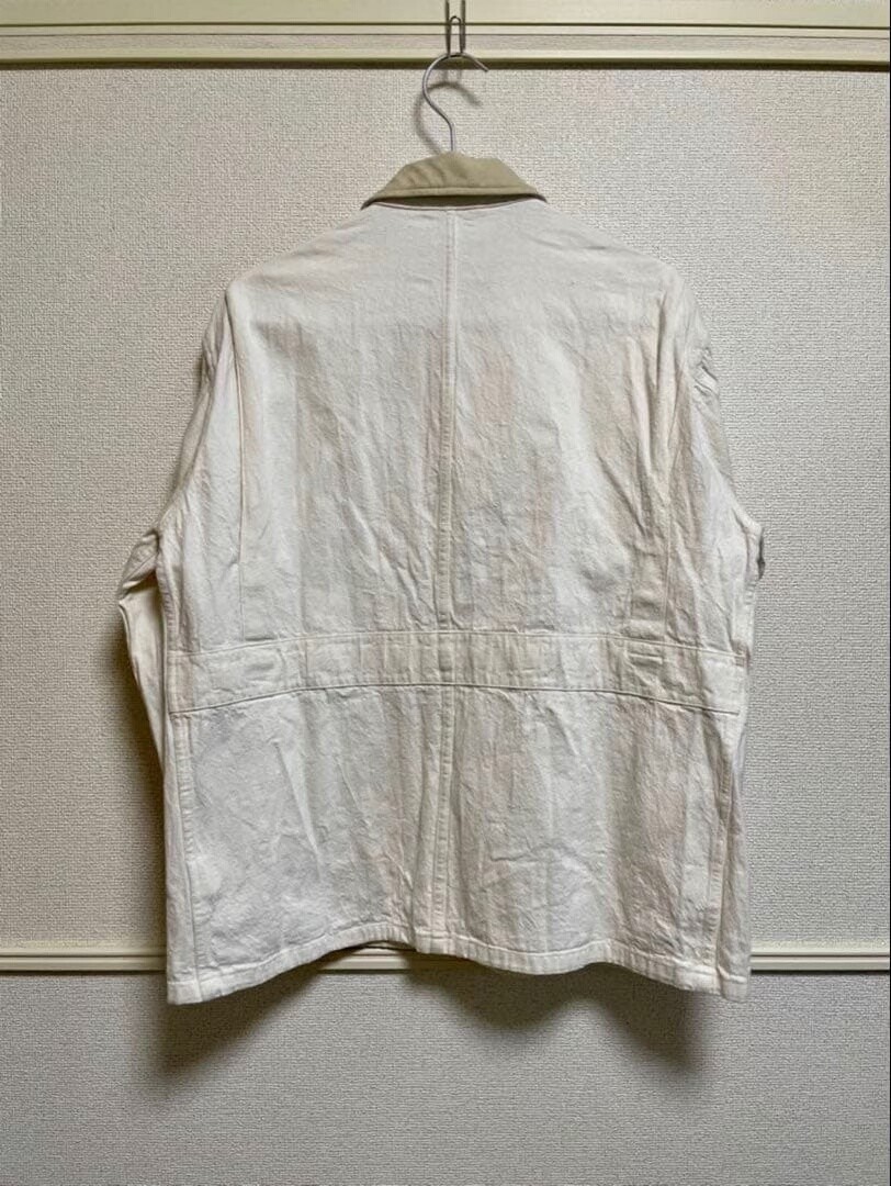 Kaptain Sunshine Off-white Denim Jacket — detail