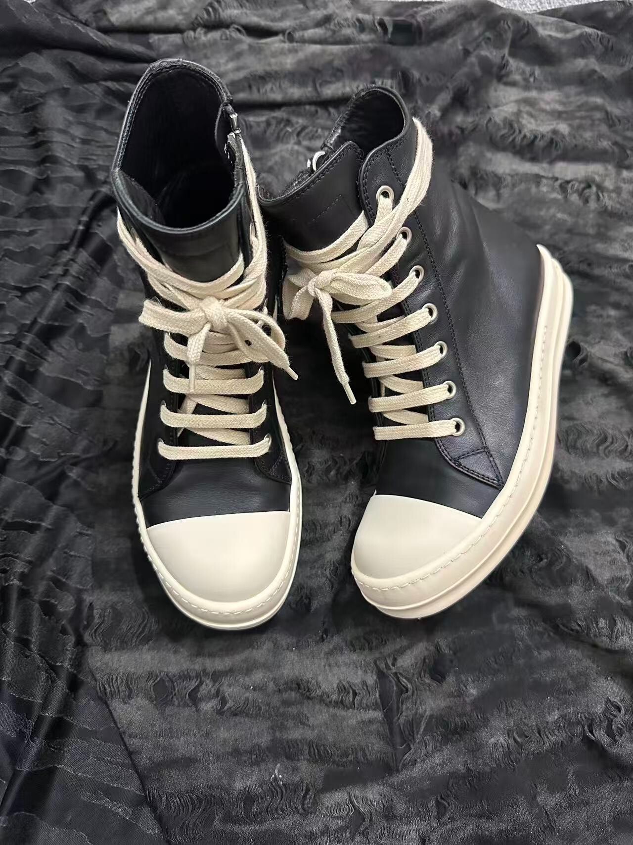 Rick Owens DRKSHDW High-Top Leather Shoes