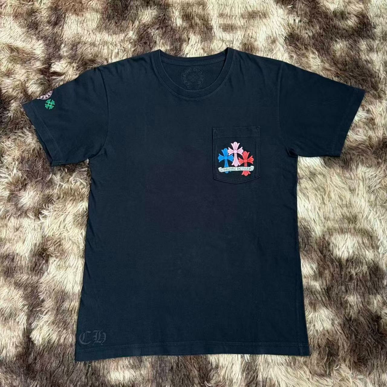 Chrome Hearts Black Cross Short-Sleeve Tee