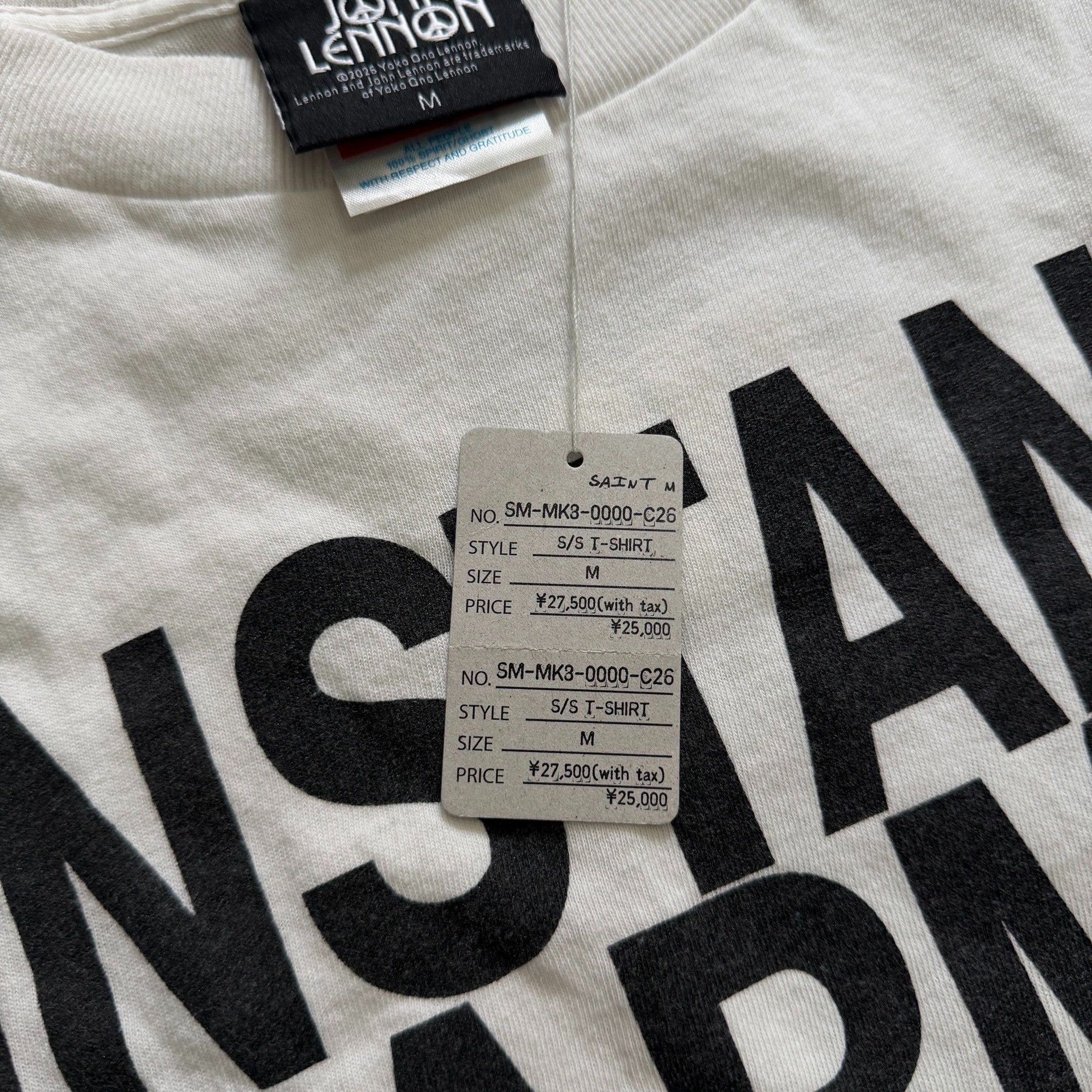 Saint Michael x John Lennon Limited Tee — back