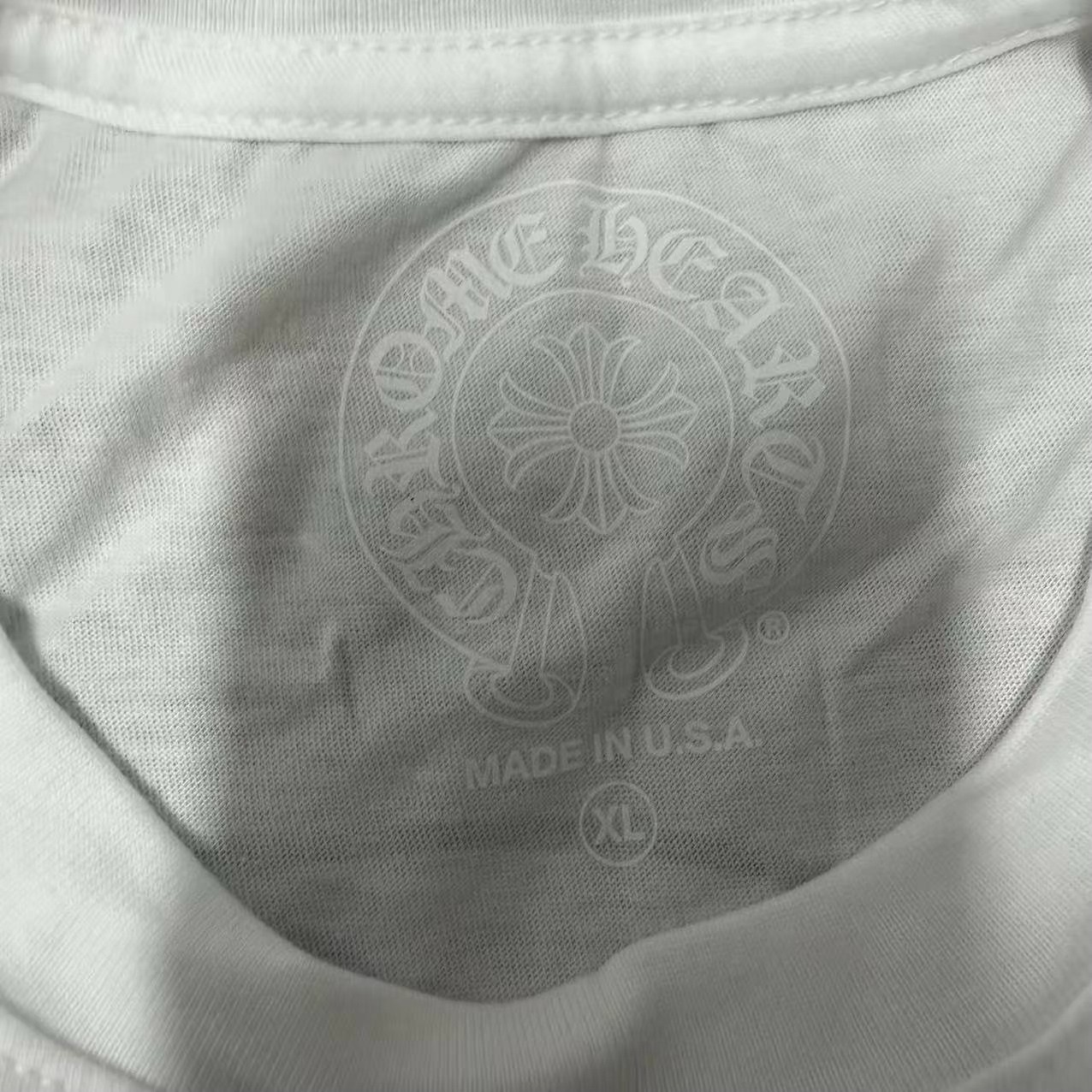 Chrome Hearts White Short-sleeve T-shirt — detail