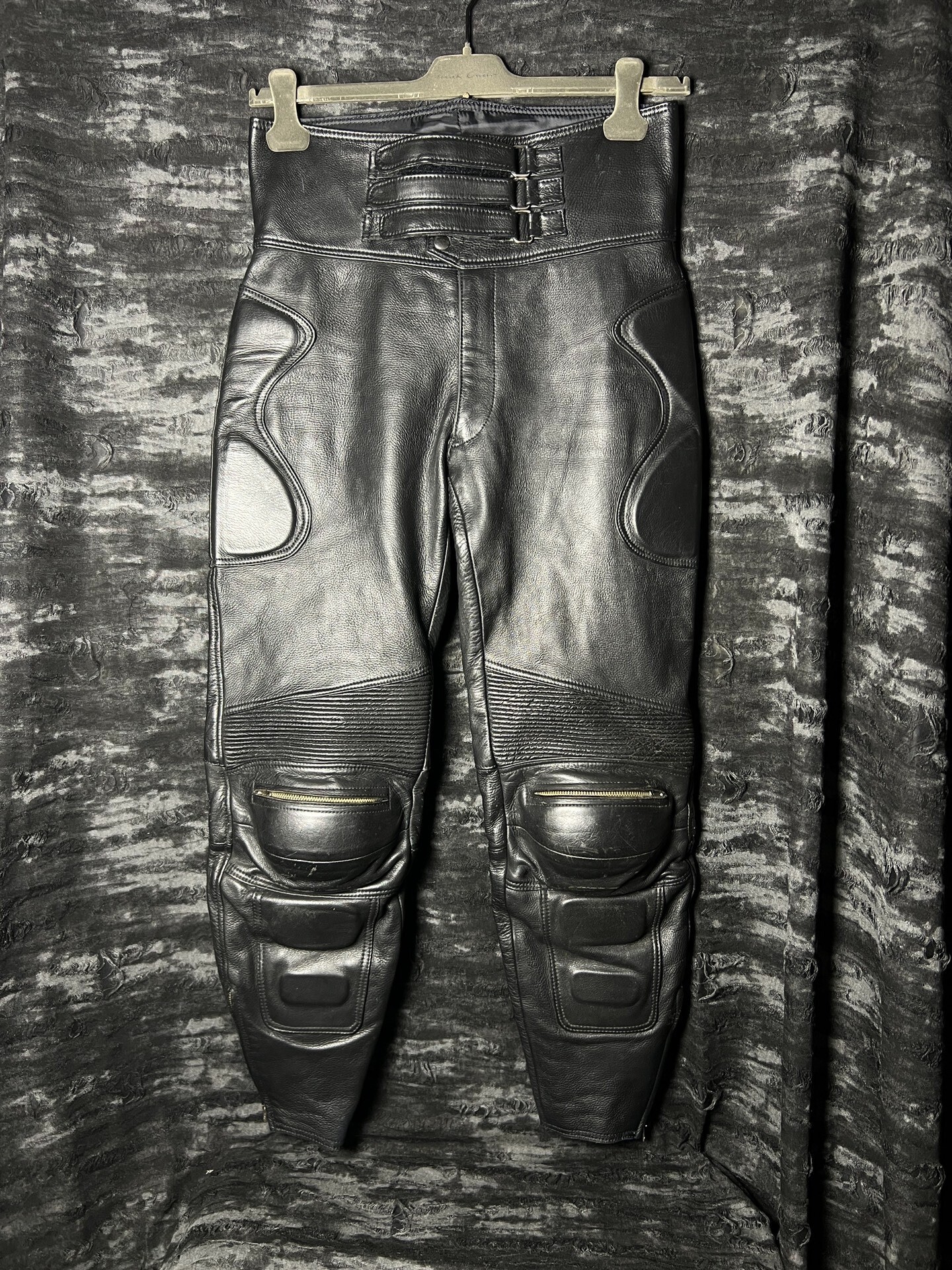 Black Leather Motorcycle Racing Pants