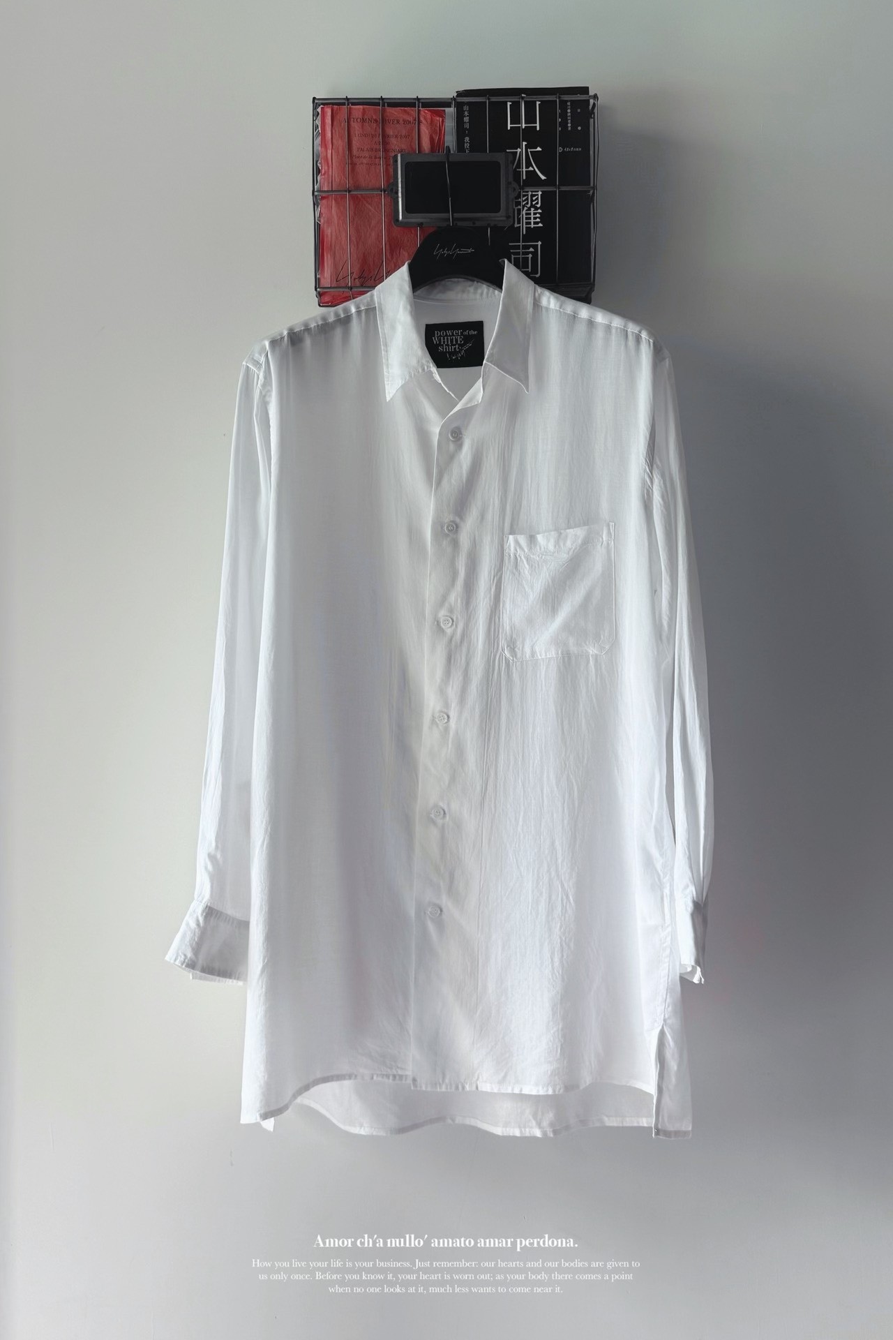 Yohji Yamamoto 23ss Long White Shirt — detail