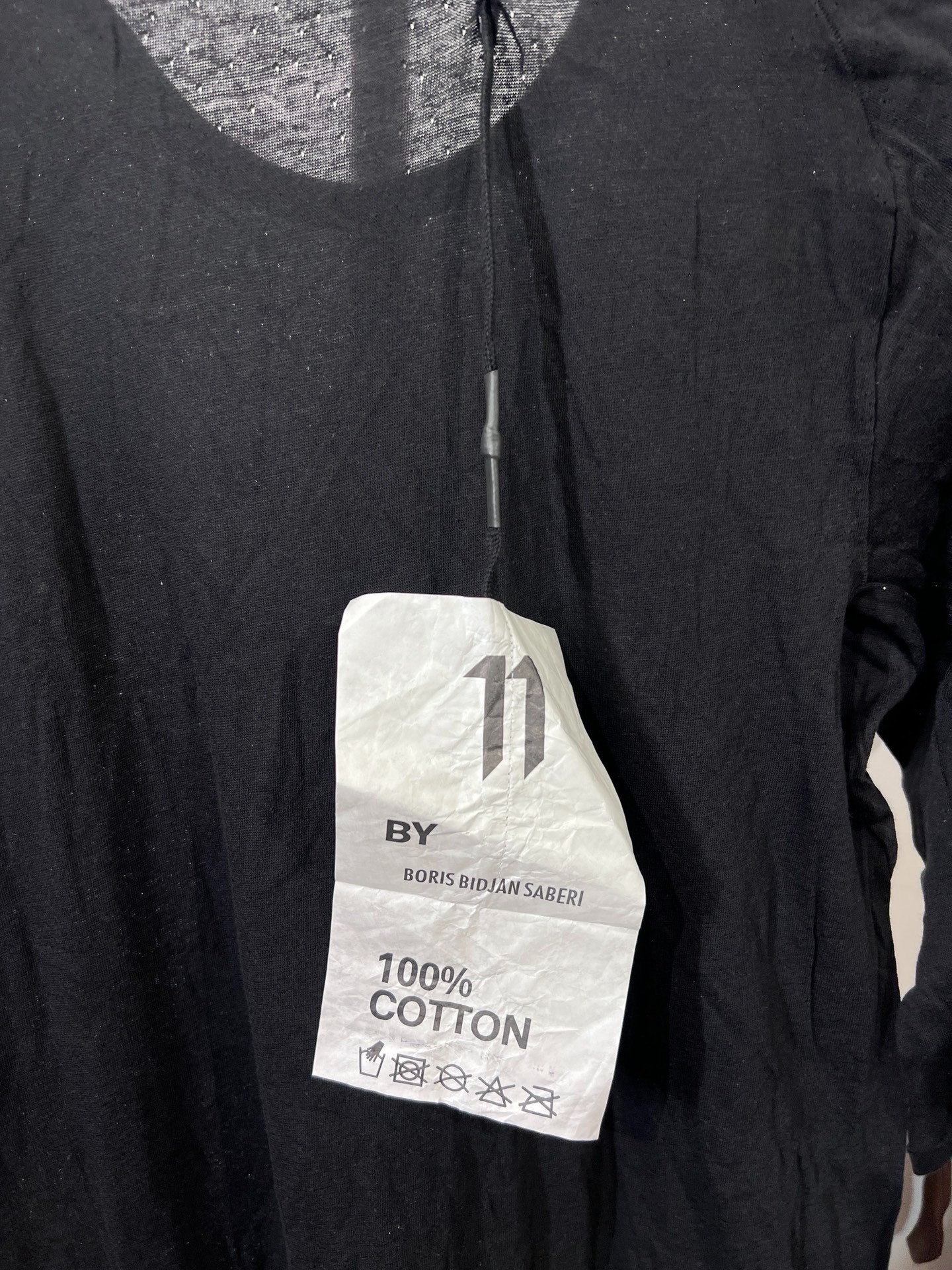 Boris Bidjan Saberi Long Tee S Size — label